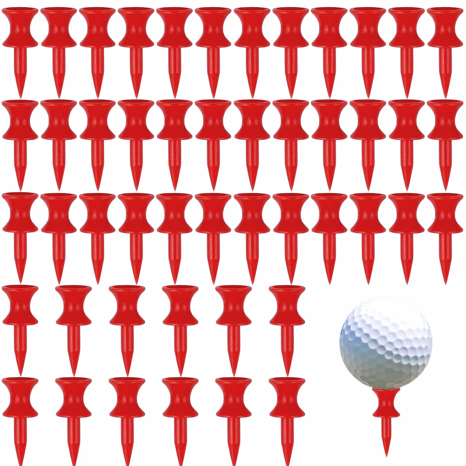 Alicer 120 T Camisetas de golf pequeño castillo de plástico exterior ayuda entrenamiento golf jardín 3,1 cm 120 piezas