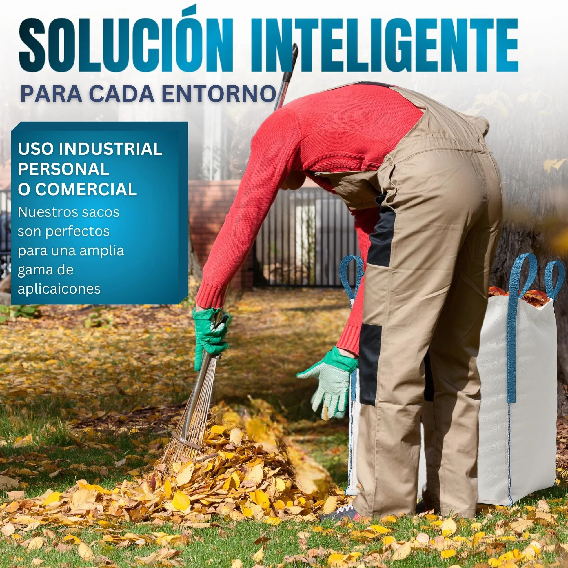 [x4 Sacos] Saco Big Bag 1000kg | Sacos Escombros Obra 80x80x90 cm | Big Bags Resistentes y Reutilizables para Jardín, Arena, Grava, Leña y Sacas 1000kg para Reparto