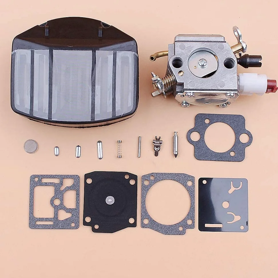 Carburador Carb Filtro de Aire Kit de reparación Compatible con Husqvarna 359357 357XP Jonsered 2159 Motosierras Zama C3-EL18B RB-163 Piezas de Motosierra