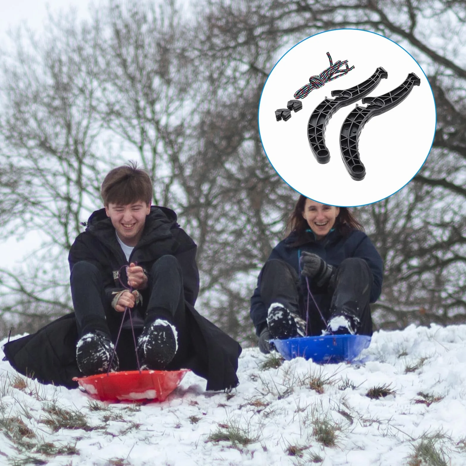 Manija de Freno de Snowboard Antideslizante para Esquí Accesorio de Trineo