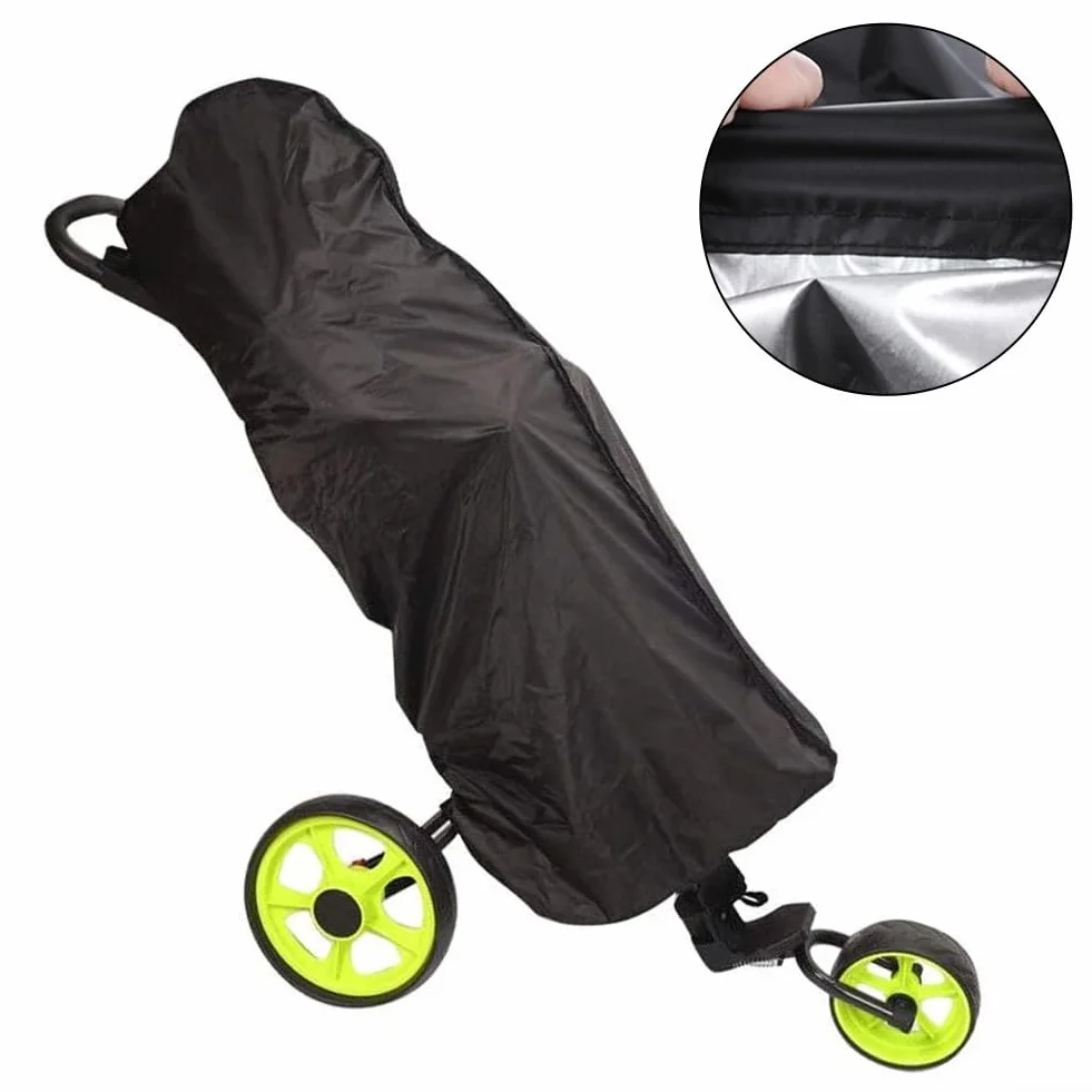 Funda de lluvia para bolsa de golf, cubierta impermeable y resistente al viento para carrito de golf de PVC
