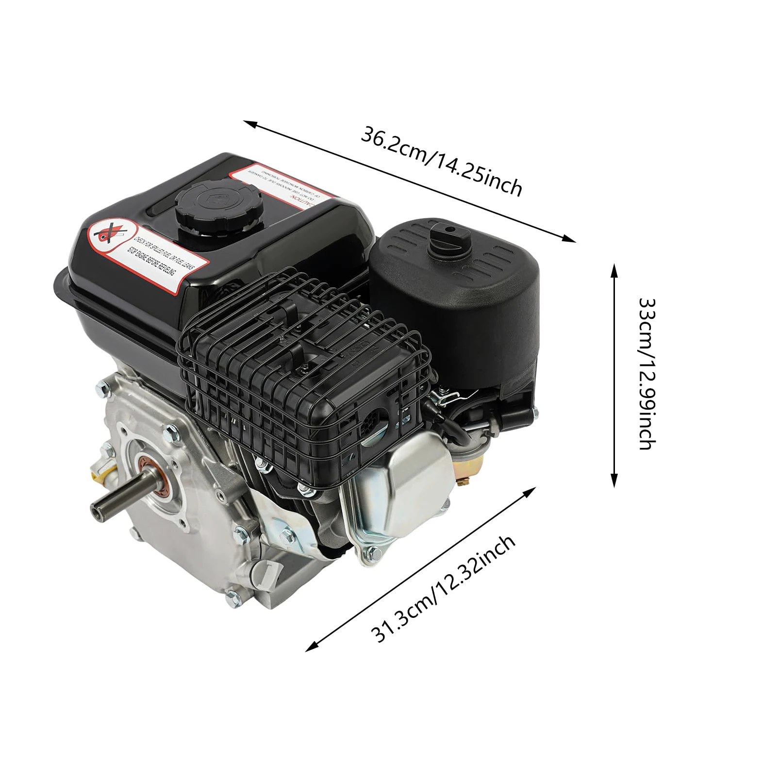 Motor de gasolina de 7,5 CV de 4 tiempos, motor de estacionamiento, motor de karts, motor de accionamiento con cigüeñal de 19 mm de diámetro, motor industrial para bomba de agua, generador