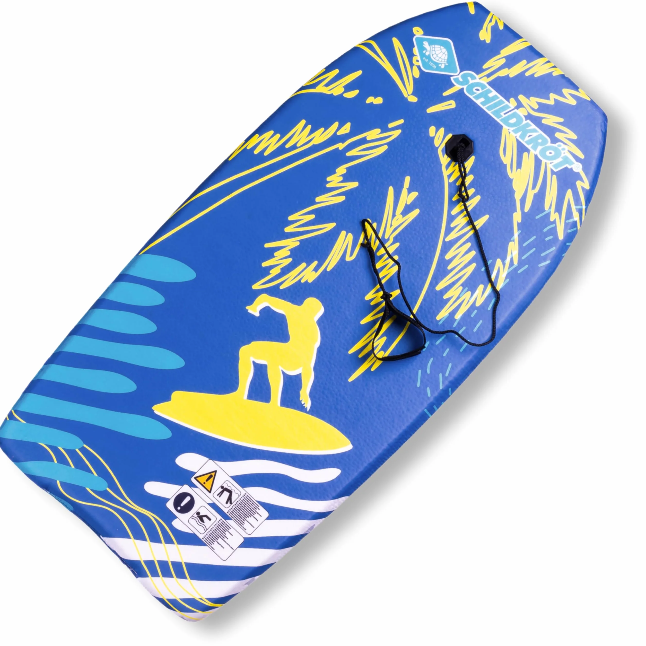 Schildkröt Tabla de Bodyboard Tamaño L, 93 x 46 cm, Núcleo de Espuma EPS, Cubierta de Nailon, Correa de Seguridad, Peso Máximo 75 kg