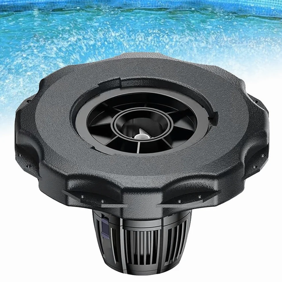 Fuente flotante para estanques de peces, bomba de agua de alta potencia con chorros de 360°, motor de ahorro de energía, bomba de eje de cerámica con tapa de entrada de filtro, sistema de producción