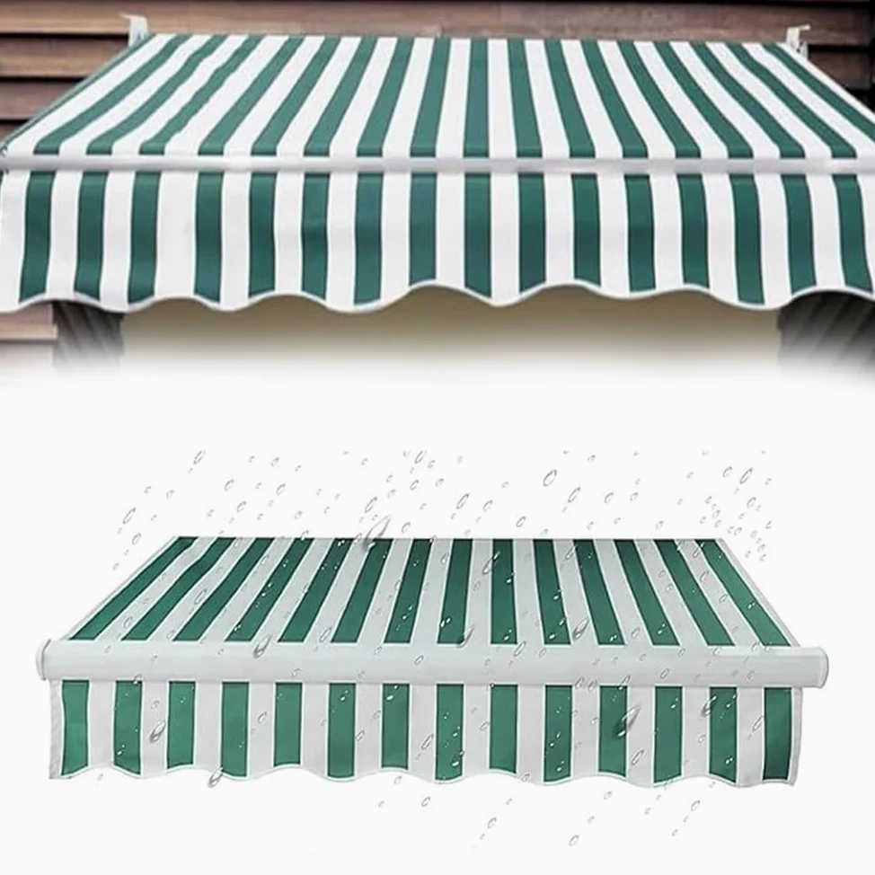 Toldo De Lona 3x2,5m Recambio, 2.5x2m Parte Superior Dosel Lona Recambio para Toldo De Patio, Tela De Repuesto para Toldo Retráctil De Balcón(Green,4.5x2m(15x6.5ft))
