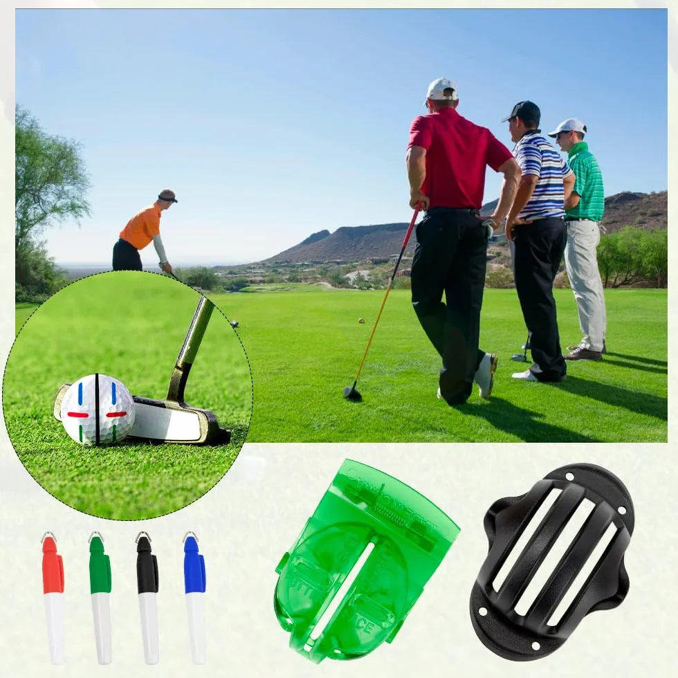 Herramienta de Alineación para Golf, 6 Piezas, Marcadores de Línea de Pelota