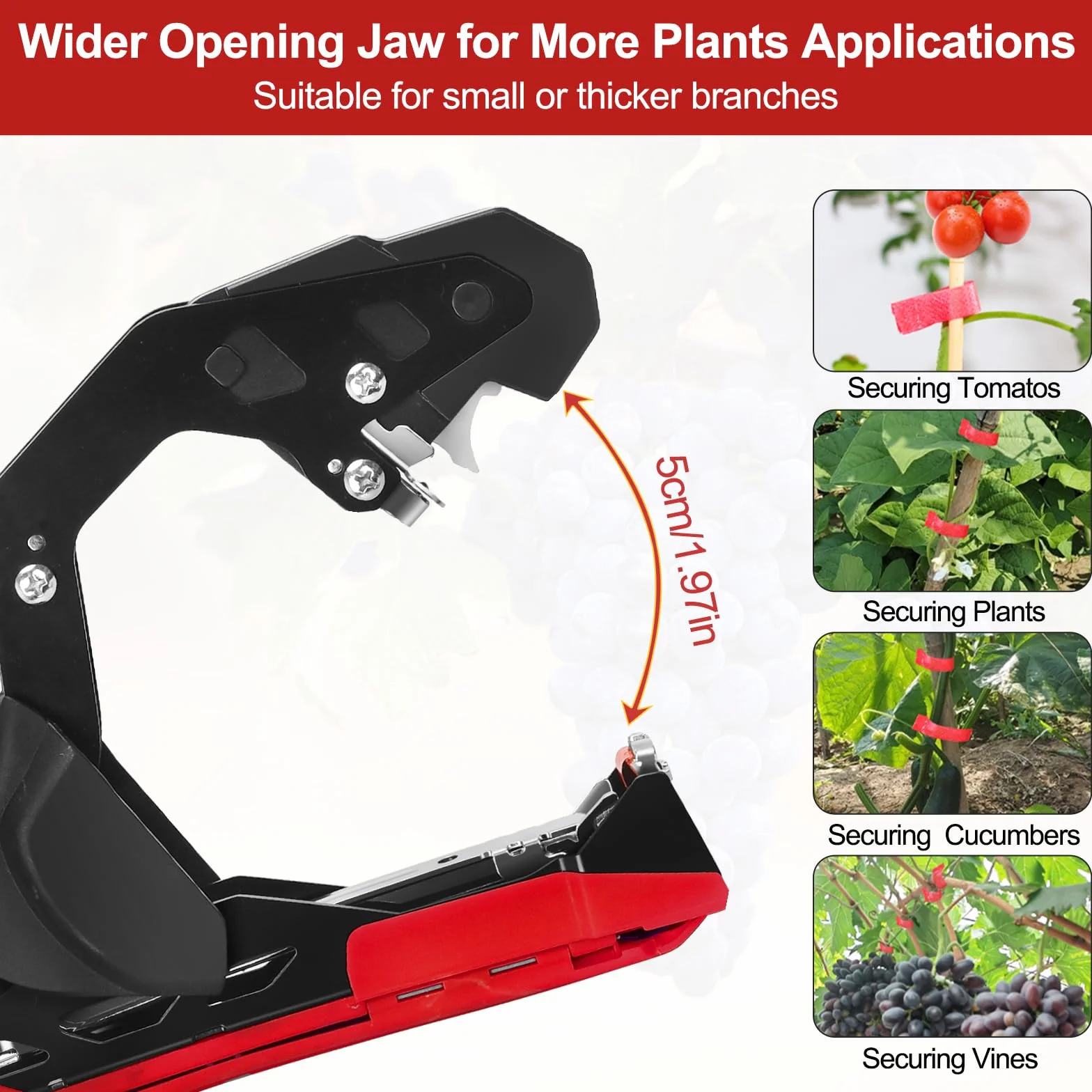 Profesional Maquina Atadora de Atar Tomates Plantas Herramientas Jardineria Máquina Manual Huerto Cinta Pinzas Ramas Atadora Agricola Tomate Viña Hortalizas Pepino UVA Fruta Flores Tape Tool