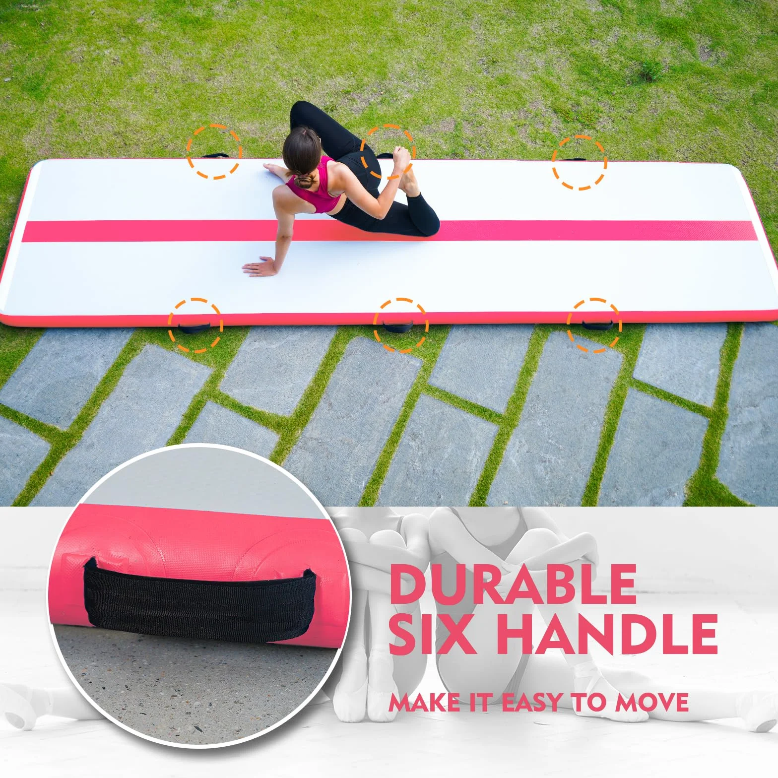 Air Track Colchoneta Gimnasia Artistica 2M/3M/4M 10 cm con Bomba Eléctrica