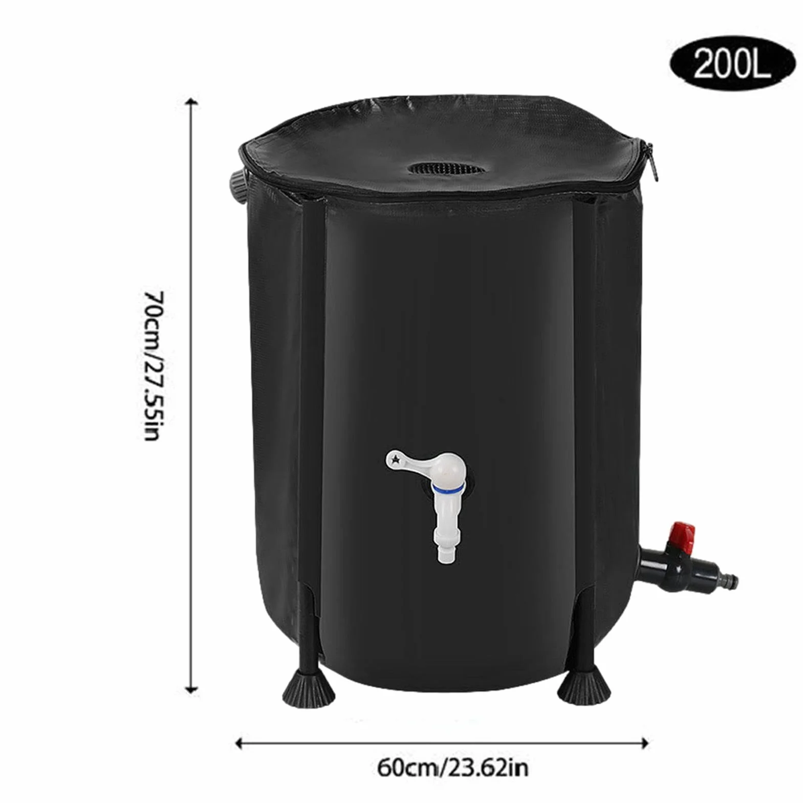 Barriles de Lluvia? Colector de Agua de Lluvia de 200 L, Barril de Agua de Lluvia Plegable para jardín, Barril de Recogida de Lluvia | de recolección de Agua de Lluvia con Tanque de 200 L y | Lluvia Plegable para jardín, Barril de Recogida de Lluvia | de