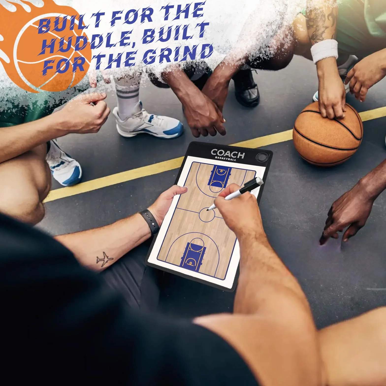 Pizarra Baloncesto Entrenador con Imanes Lapiceros, Carpeta Tactica Baloncesto para Entrenadores