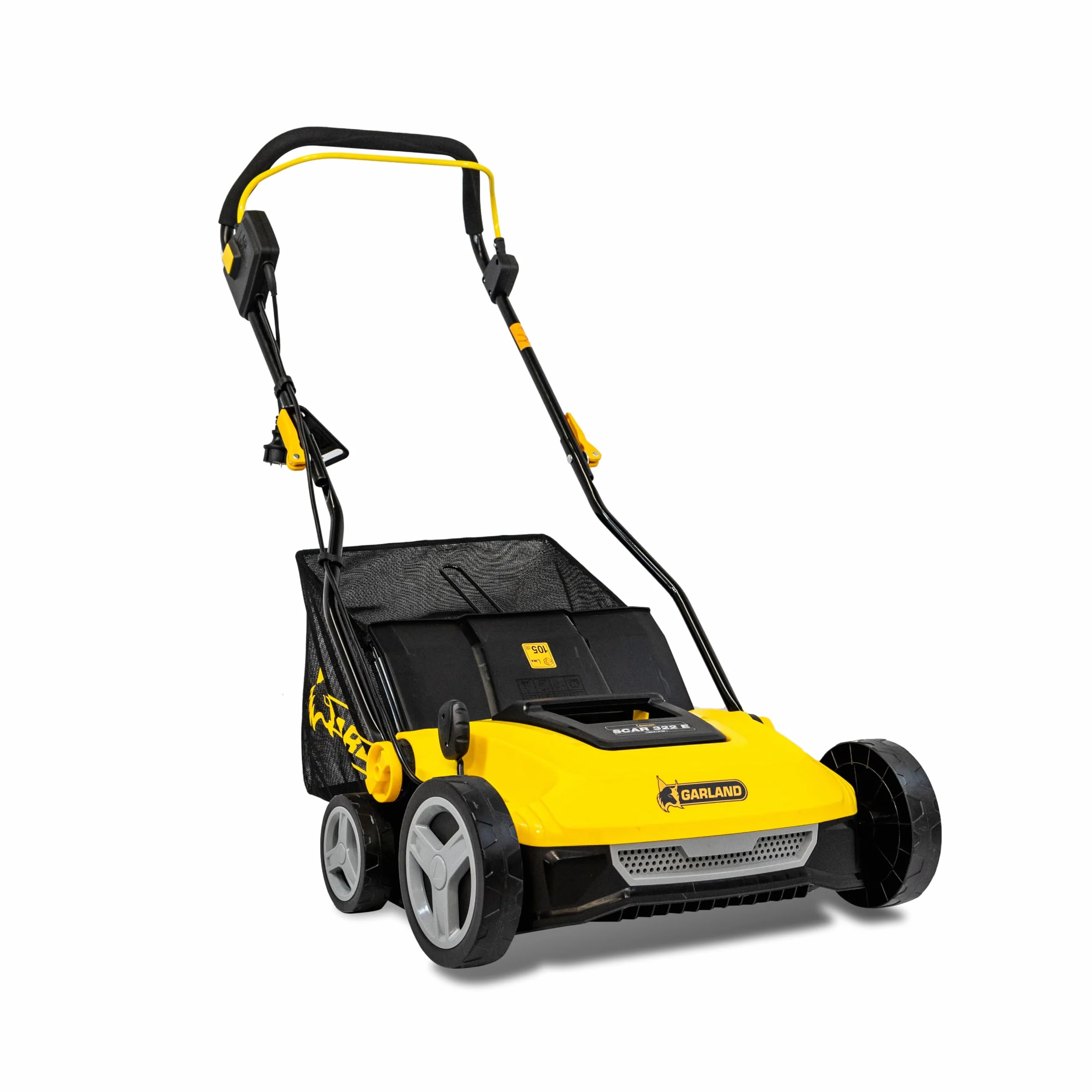 Garland Scar 322E-V23 - Escarificador eléctrico 1800W, Ancho 37 cm, para césped hasta 300 m², Regulable en Profundidad, escarificador de césped con Rodillos Intercambiables.