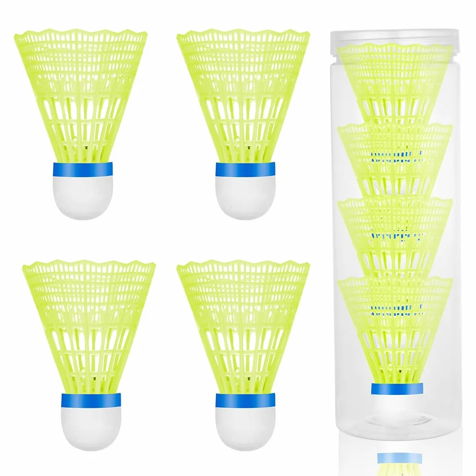 Bádminton LED Volantes Luminosos Nailon 8 Pack Verde Niños Adultos