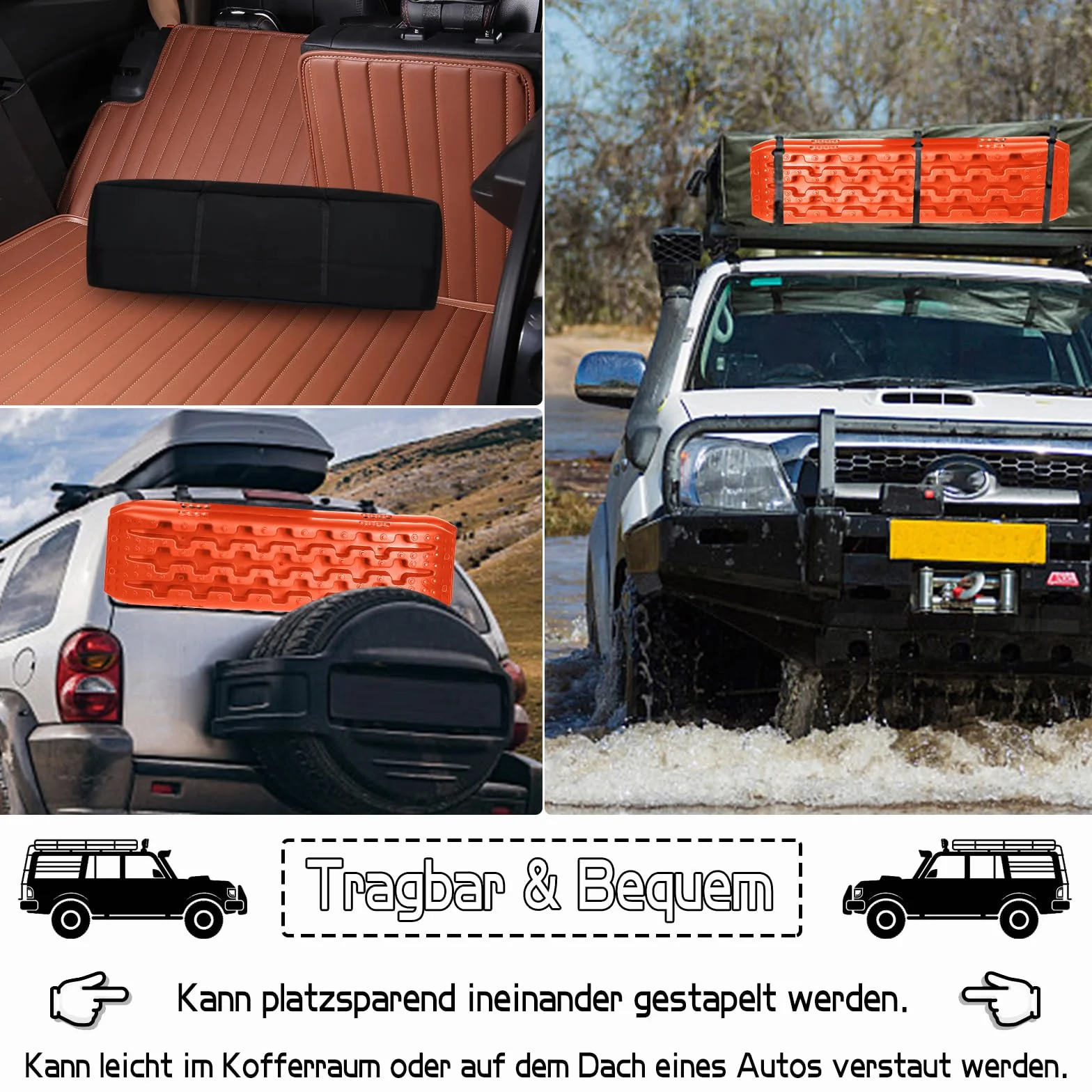NAIZY 2 placas de tracción Offroad de plástico 10T carga con bolsa