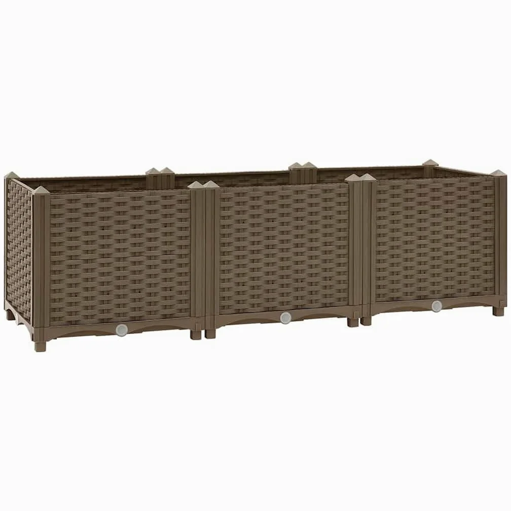 vidaXL Jardinera elevada 120x40x38 cm Polipropileno