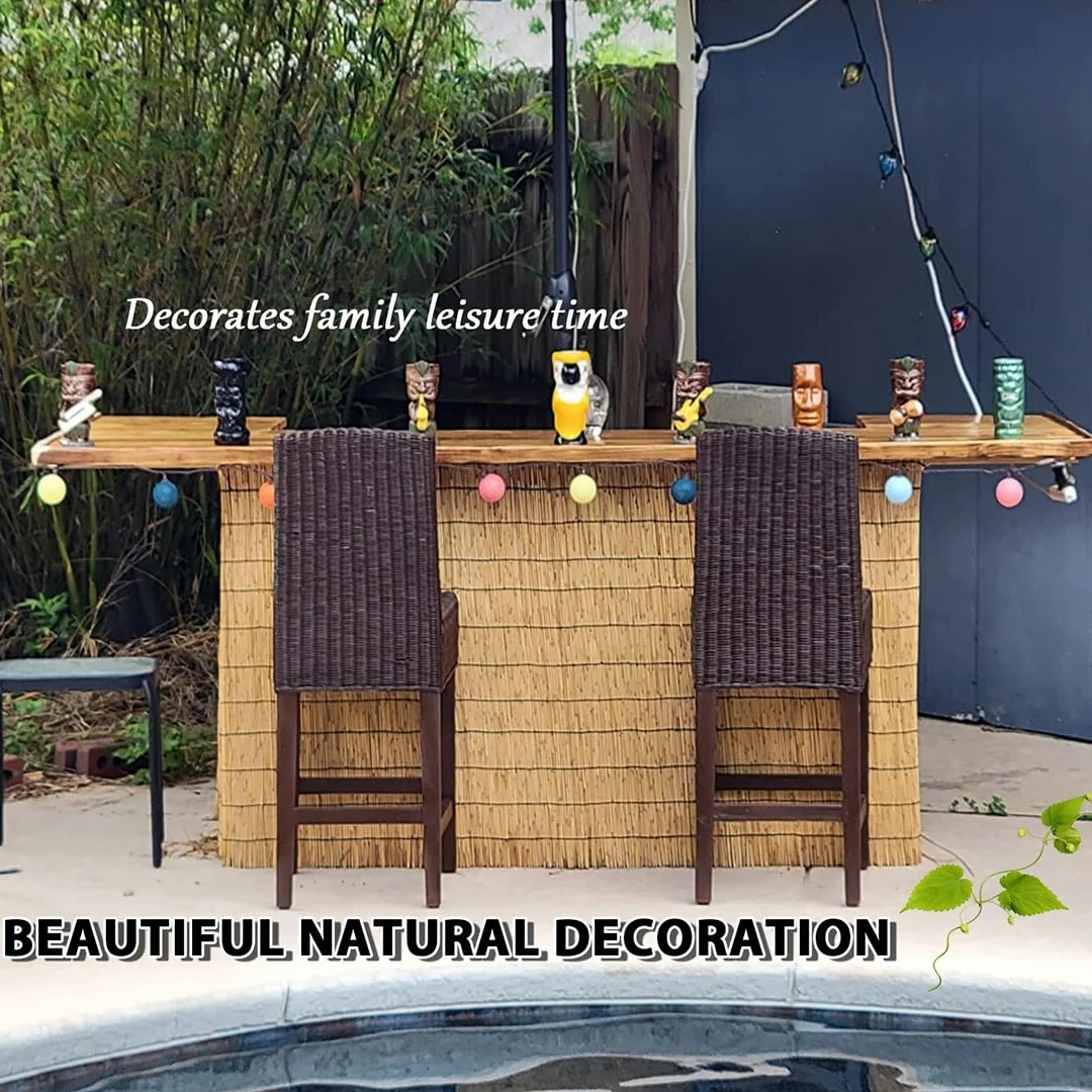 Rollo de Valla Cañizo, Natural Valla de Bambú for Jardín Exterior Piscinas Techos y Patios, Pantalla de Valla Caña Resistente a La Intemperie Y La Privacidad(Marrón,H150cmxL1000cm)