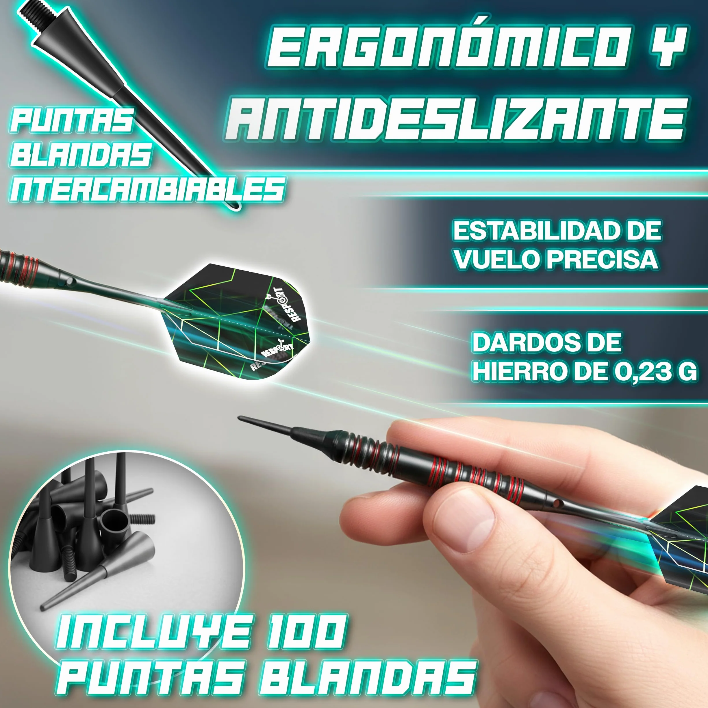 RE:SPORT Diana electrónica profesional 12 dardos 24 plumas Pro 100 puntas máquina de dardos electrónica 1-8 jugadores 427 variantes