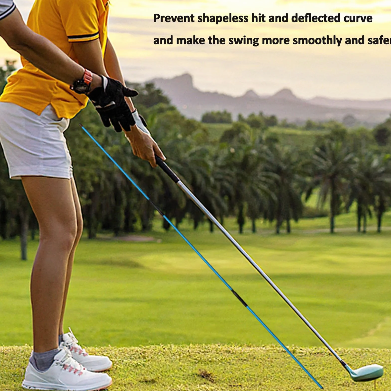 Golf Training Aid Alignment Sticks 3-Fold 2-Piece Set