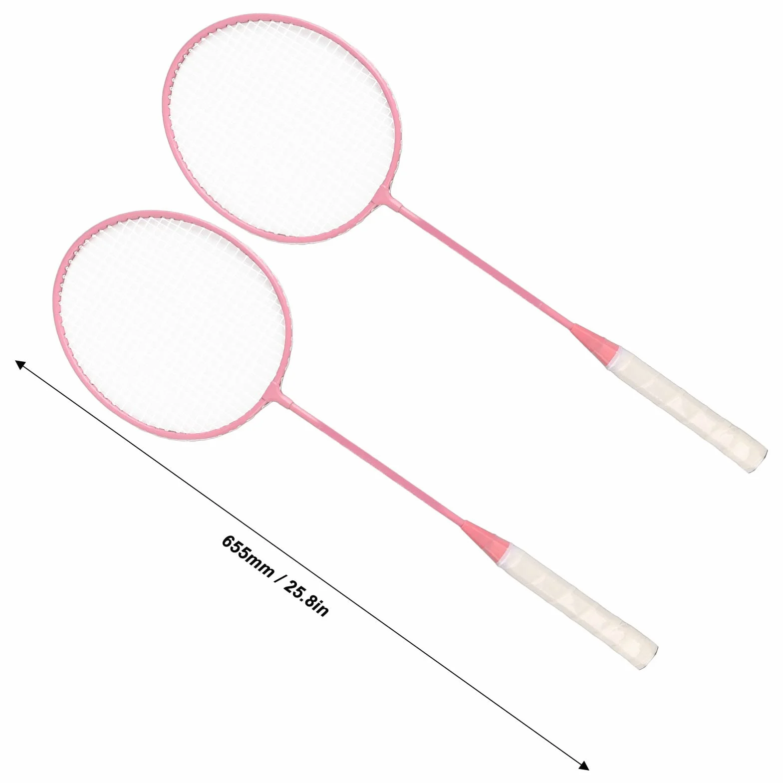 Keenso Juego de Raquetas de Bádminton K1134 Aleación de Hierro con Bolsa de Almacenamiento Rosa