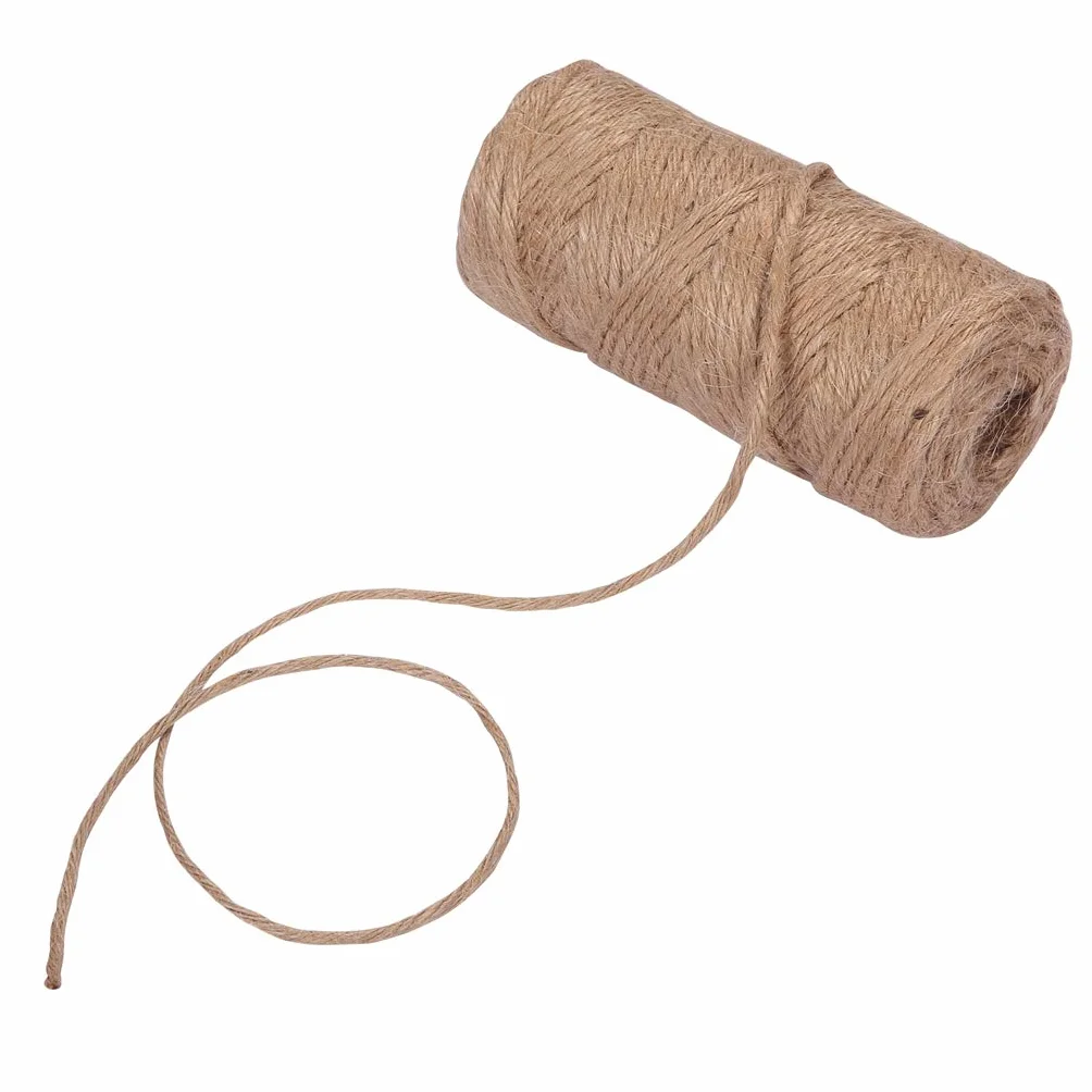 Quotidian Marrón Natural 3 ply Jute Cordel de Yute Rollos 1/6" (0,4cm) 492 Pies - Envoltura Colgar Cuadros Gardening