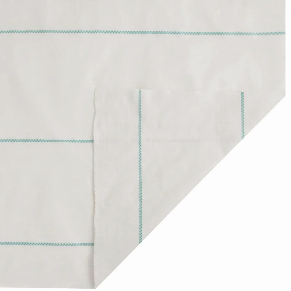 Fieltro blanco para malas hierbas 0,5 x 100 m de polipropileno, fieltro para jardín con rayas verdes cada 20 cm, 60 g/m², tejido de suelo transpirable para arriates, terrazas, caminos, grava