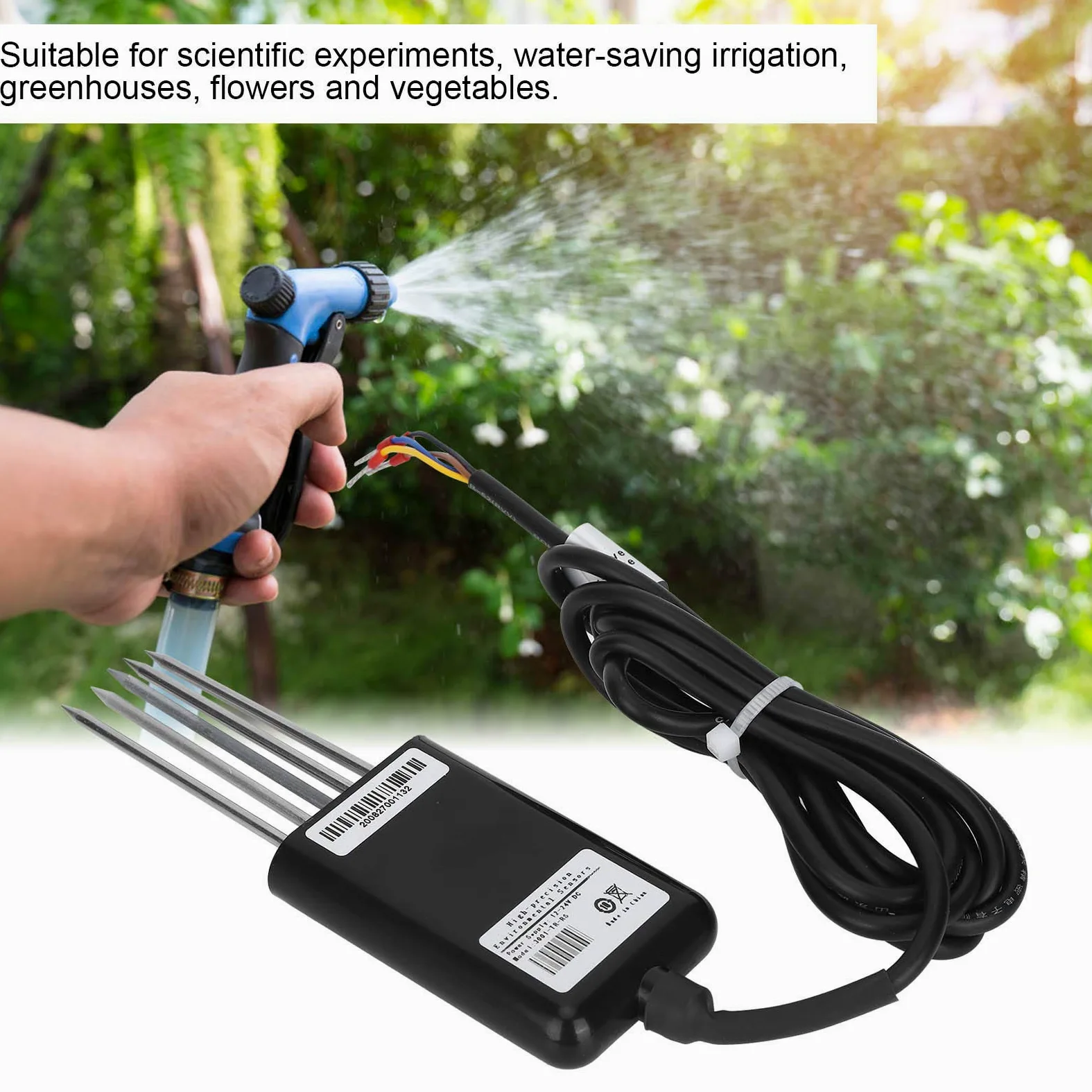 Alomejor Probador de Temperatura de Humedad Duradero con Sensor EC de Suelo de 5 Pines con Salida RS485 para Experimentos Científicos 13,8x4,5 Cm