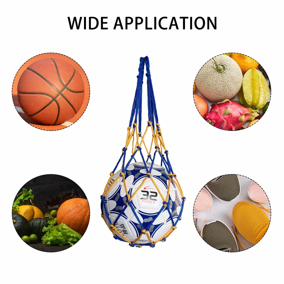 Bolsa de Malla Portátil para Baloncesto, Fútbol y Voleibol - 2 Piezas
