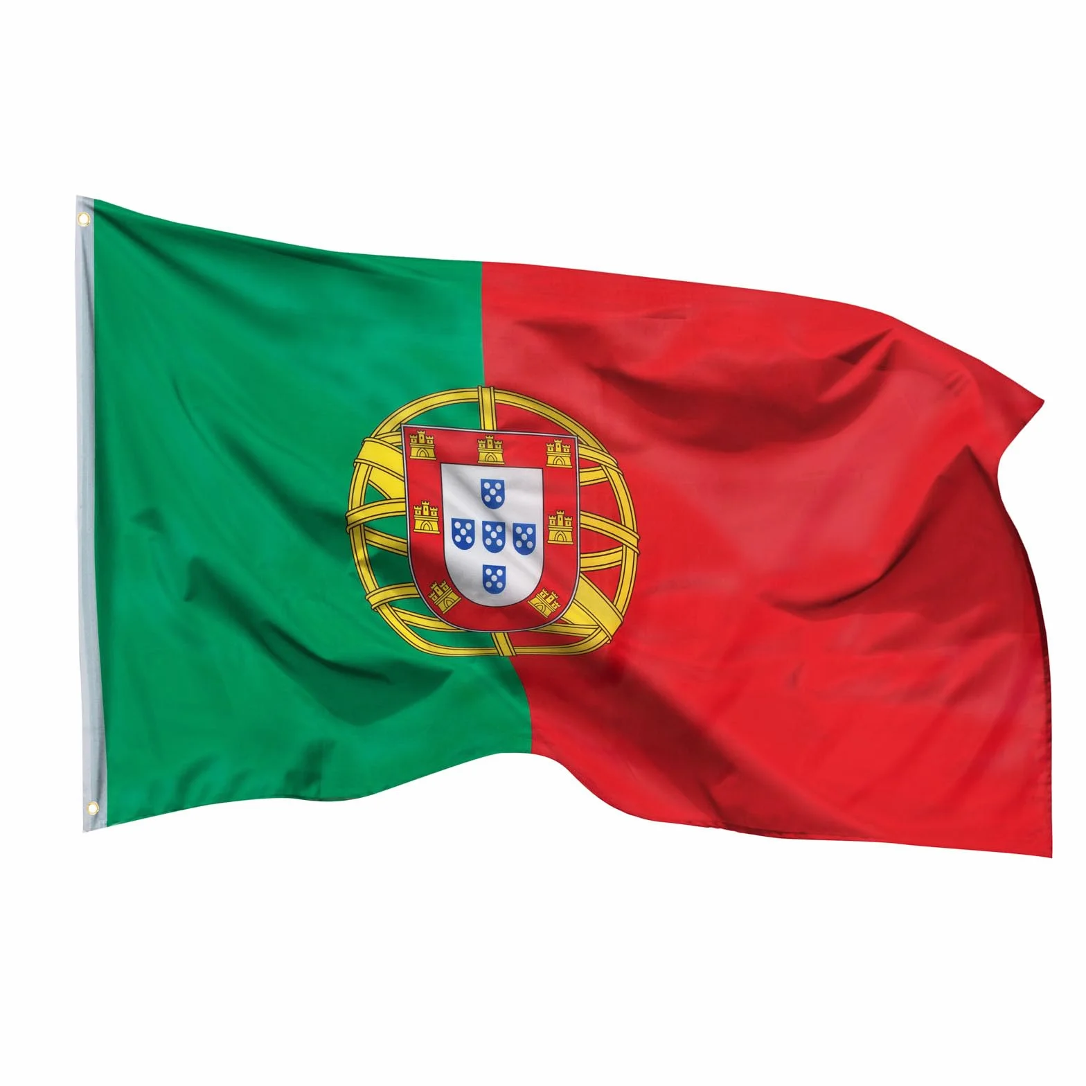 Banderas de aricona – bandera de Portugal resistente a la intemperie con 2 ojales de metal - bandera nacional portuguesa 90 x 150 cm