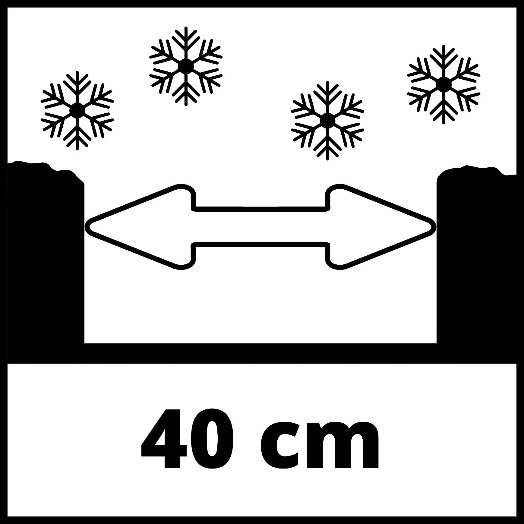 Einhell GE-ST 36/40 Li E-Solo Power X-Change - Extractor de Nieve con batería (Ion de Litio, 36 V, Ancho de Trabajo 40 cm, Altura máxima de la Nieve 20 cm, Entrega sin baterías y sin Cargador)