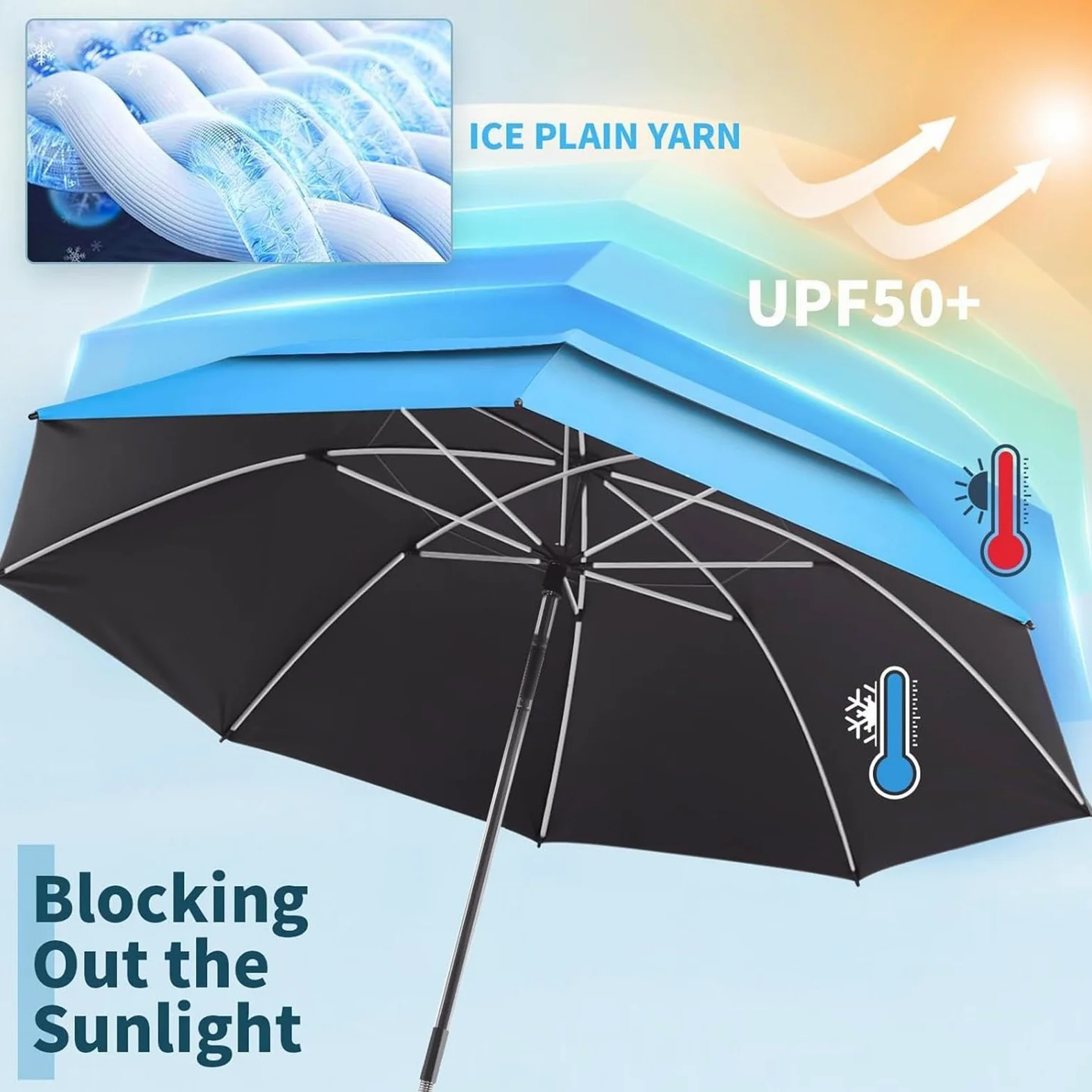 Genérico Parasol Con Clip Para Asiento Portátil Ajustable 180° UPF 50+ | Sombrilla de Playa y Camping Para Exteriores, Viajes, Vacaciones, Tomar El Sol, Camping, Picnics, Patio Y Silla De Ruedas