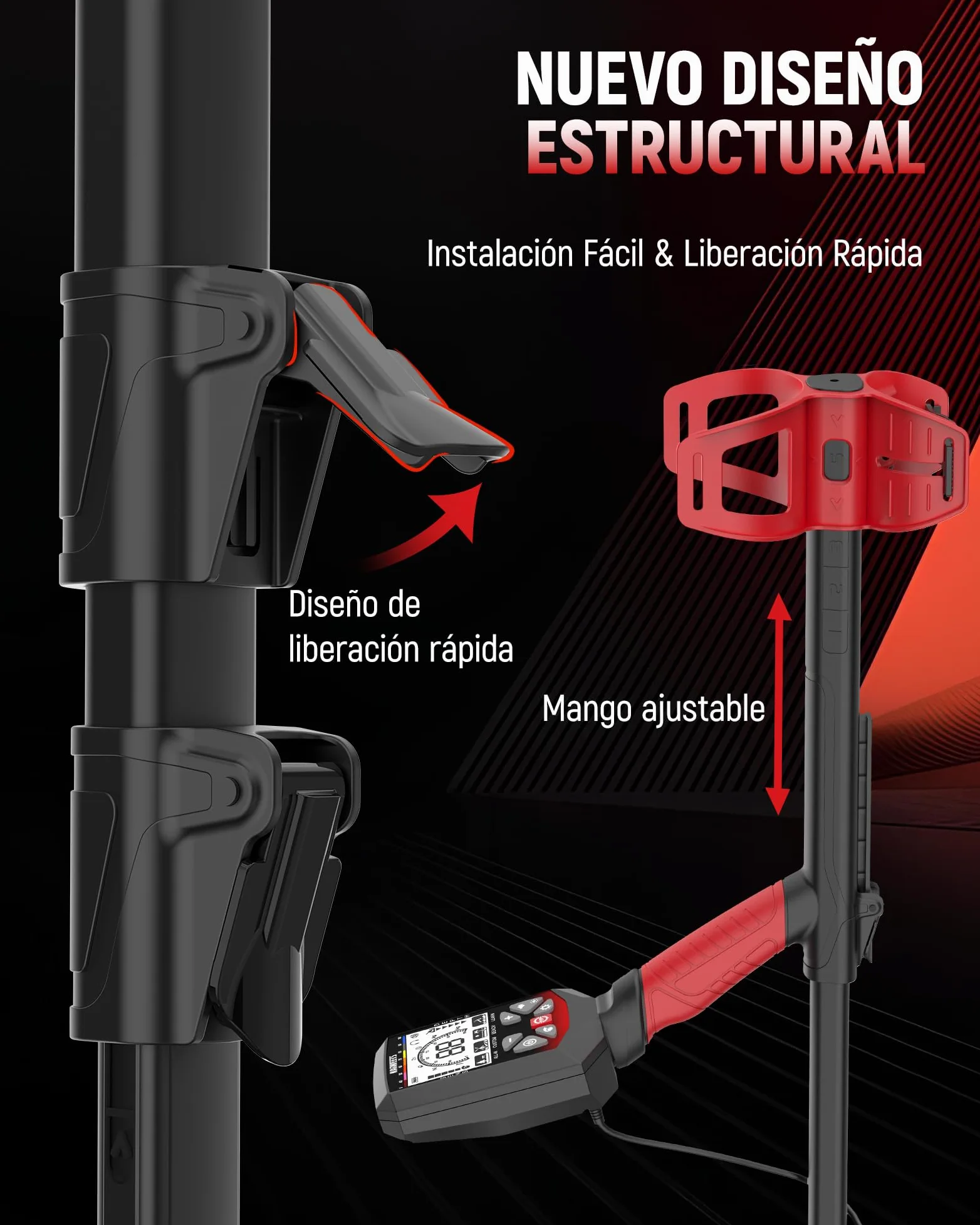 KAIWEETS Detector de metales profesional con batería, bobina doble D impermeable hasta 30 cm de profundidad, 5 modos, detector de metales, chip DSP, HD LCD con retroiluminación, juego de detector de