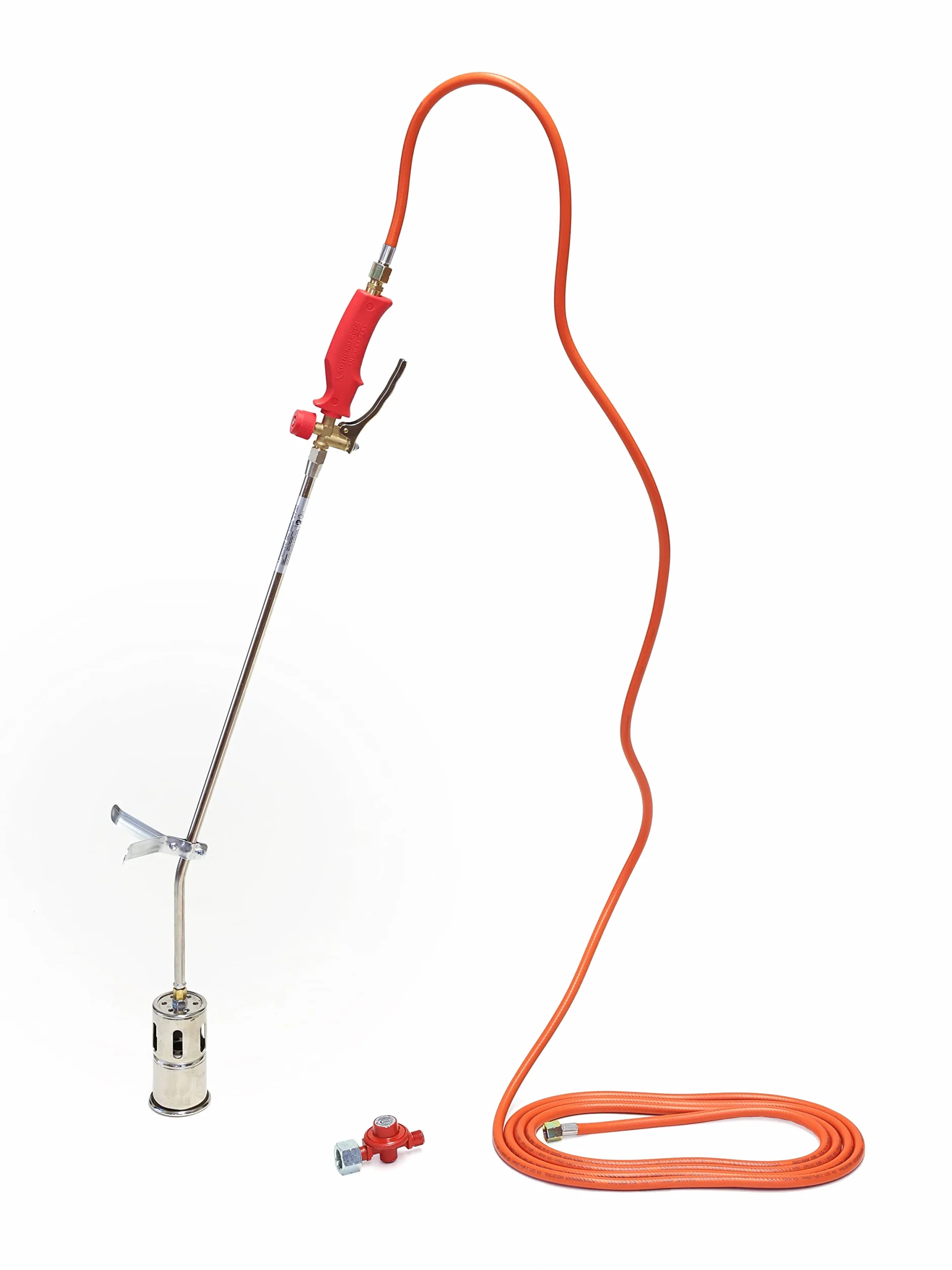 ROTHENBERGER Industrial RoMaxi Premium - Abflammgerät 030957E inkl. 5m Propan Gas Schlauch & Propan Konstantregler, Brenner, Unkraut Vernichter, Dach- und Bitumenbahnen