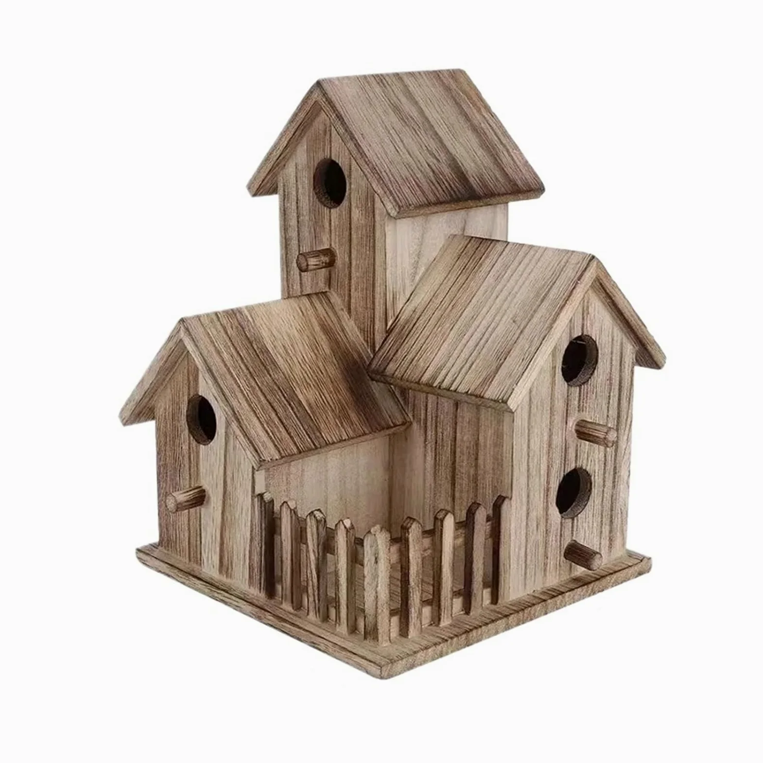 Nido de Madera para pájaros 1 Pieza de Lindo Nido pájaro, casa for pájaros Estilo Villa, for Loros, for Madera, Accesorios for jaulas, Jaula for(Color 2)