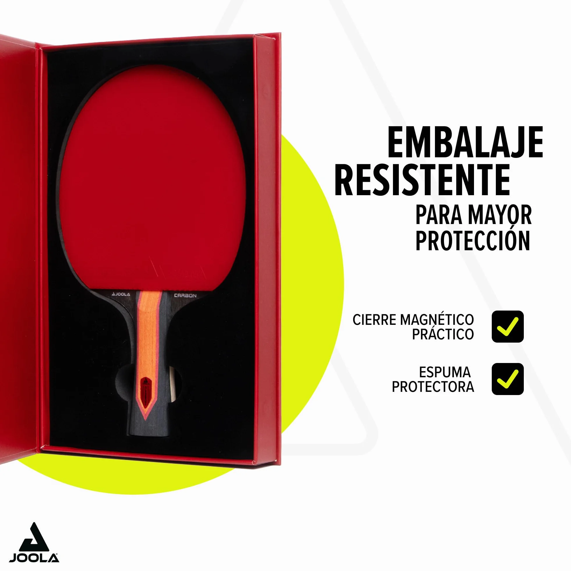 JOOLA Raqueta de ping pong Red Carbon X - Gama alta Micron+ Cloudblast