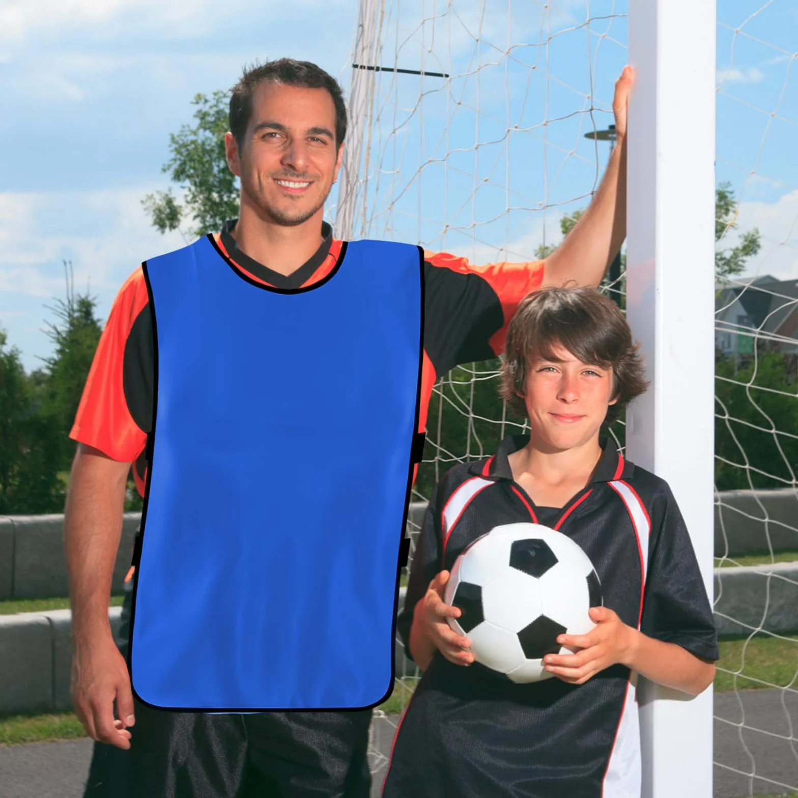 Chalecos de Entrenamiento Peto Deportivo Fútbol Baloncesto Rugby Talla XL Azul