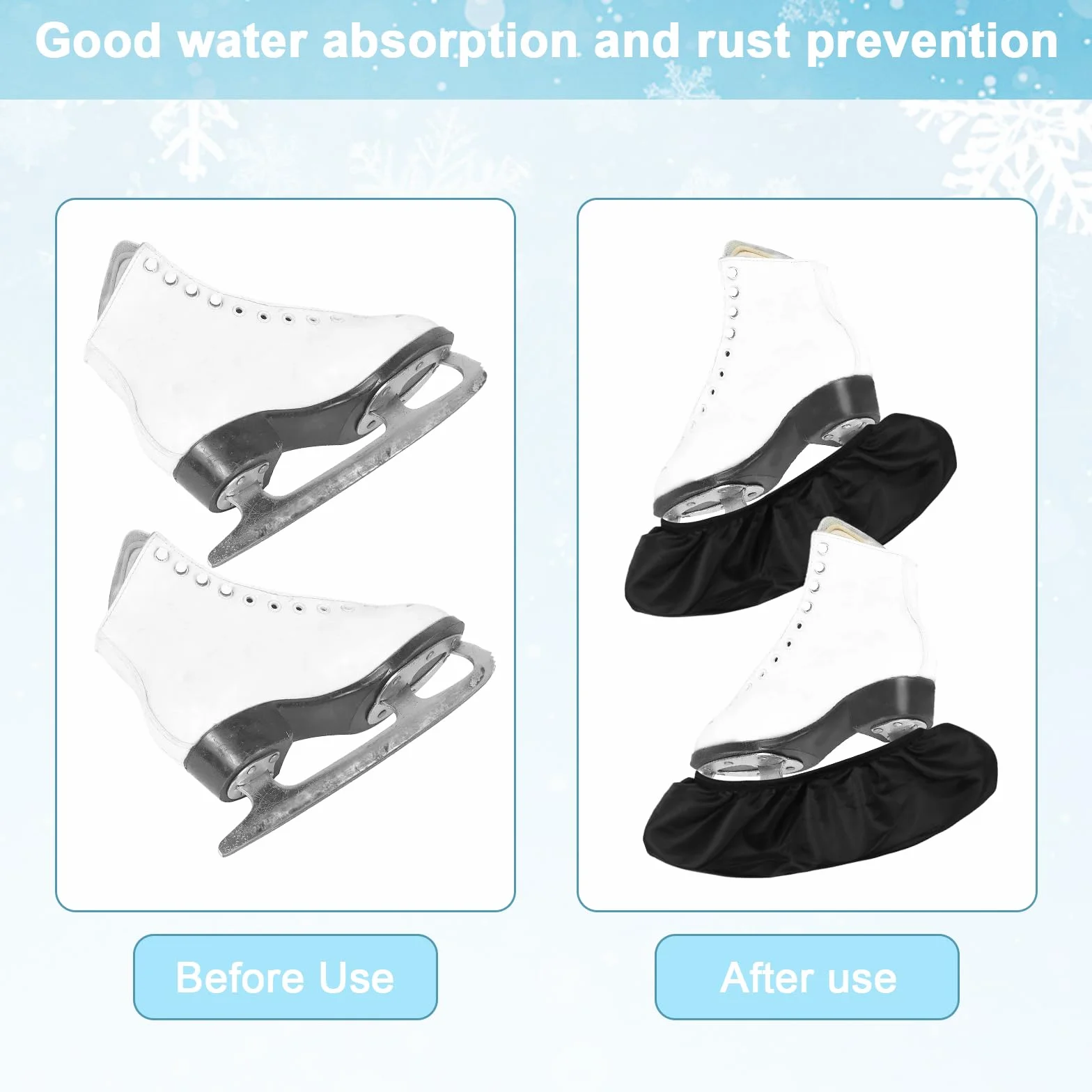 Protege Lame Patin A Glace Ajustables con Funda Protectora, Incluye Toalla, Patinaje Artístico Y Hockey sobre Hielo
