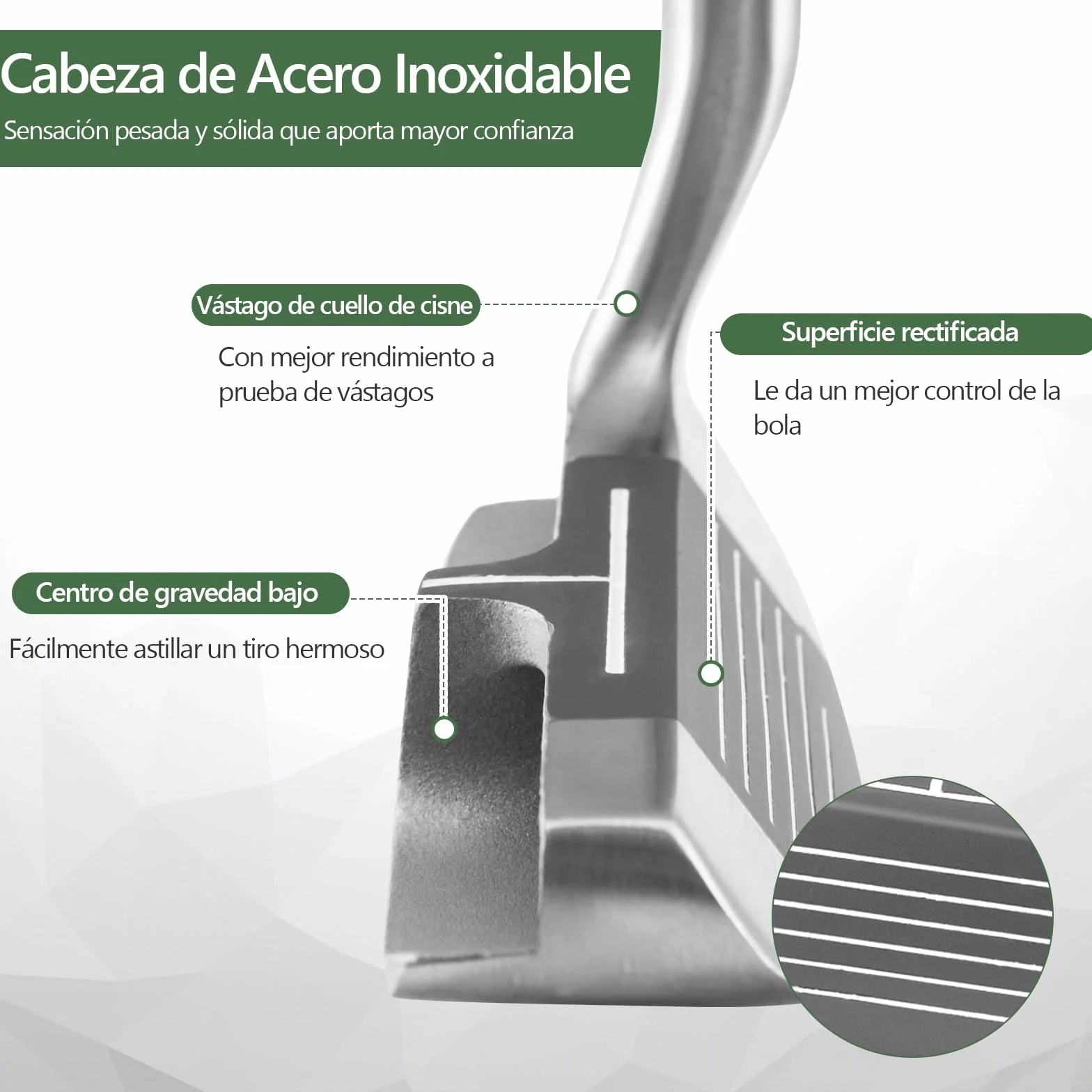 GYMAX Cuña de Lanzamiento y Astillado 36° Cabeza de Acero Inoxidable para Diestros