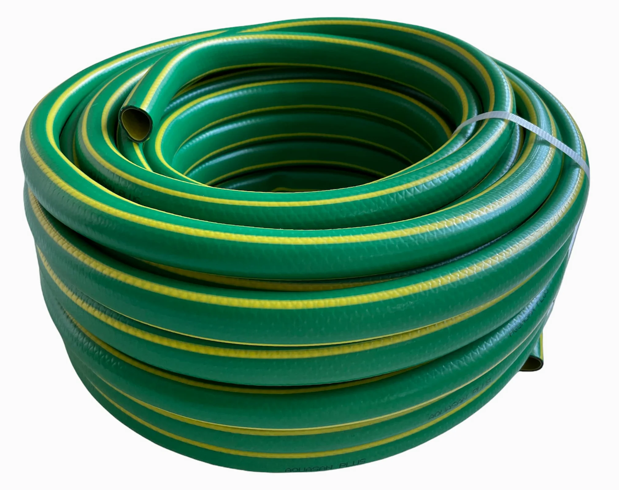 Manguera de riego para riego de 4 capas antialgas verde flexible retinado de goma de jardín (diámetro 1'' - 25 metros)