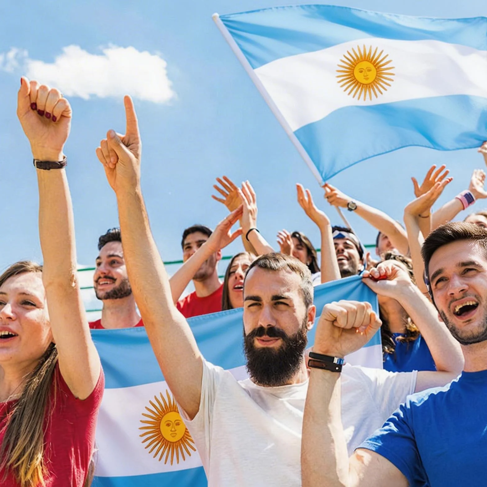 Bandera Grande de Argentina 90x150 cm (5x3ft) Gigante Estandarte argentino para Mundial de Fútbol 2026 Fiesta Nacional Juegos Olímpicos Deportes Decoración Adornos Bar Jardín Calle Tifosos