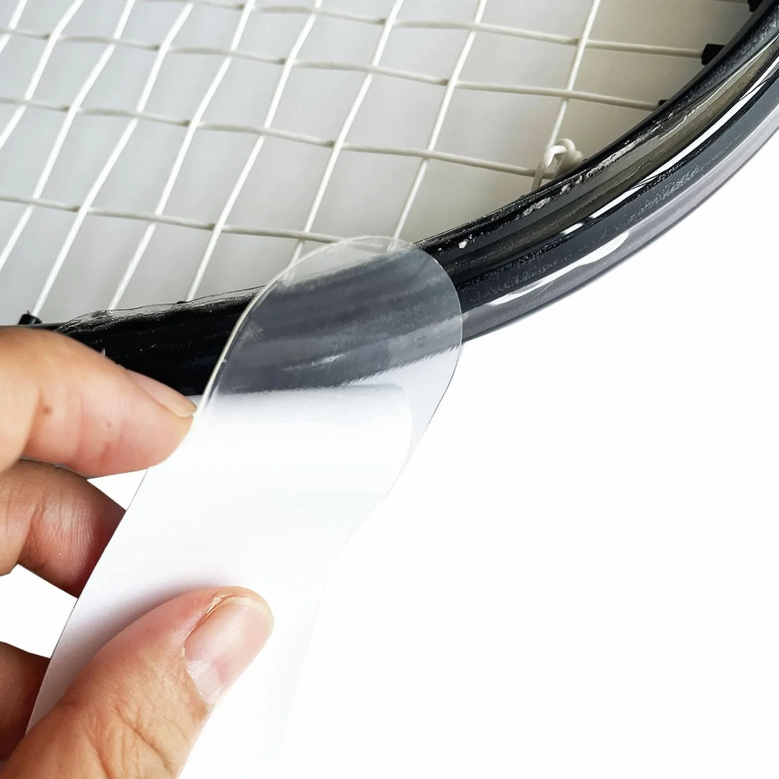 Cinta de protección para marco de raqueta de tenis transparente