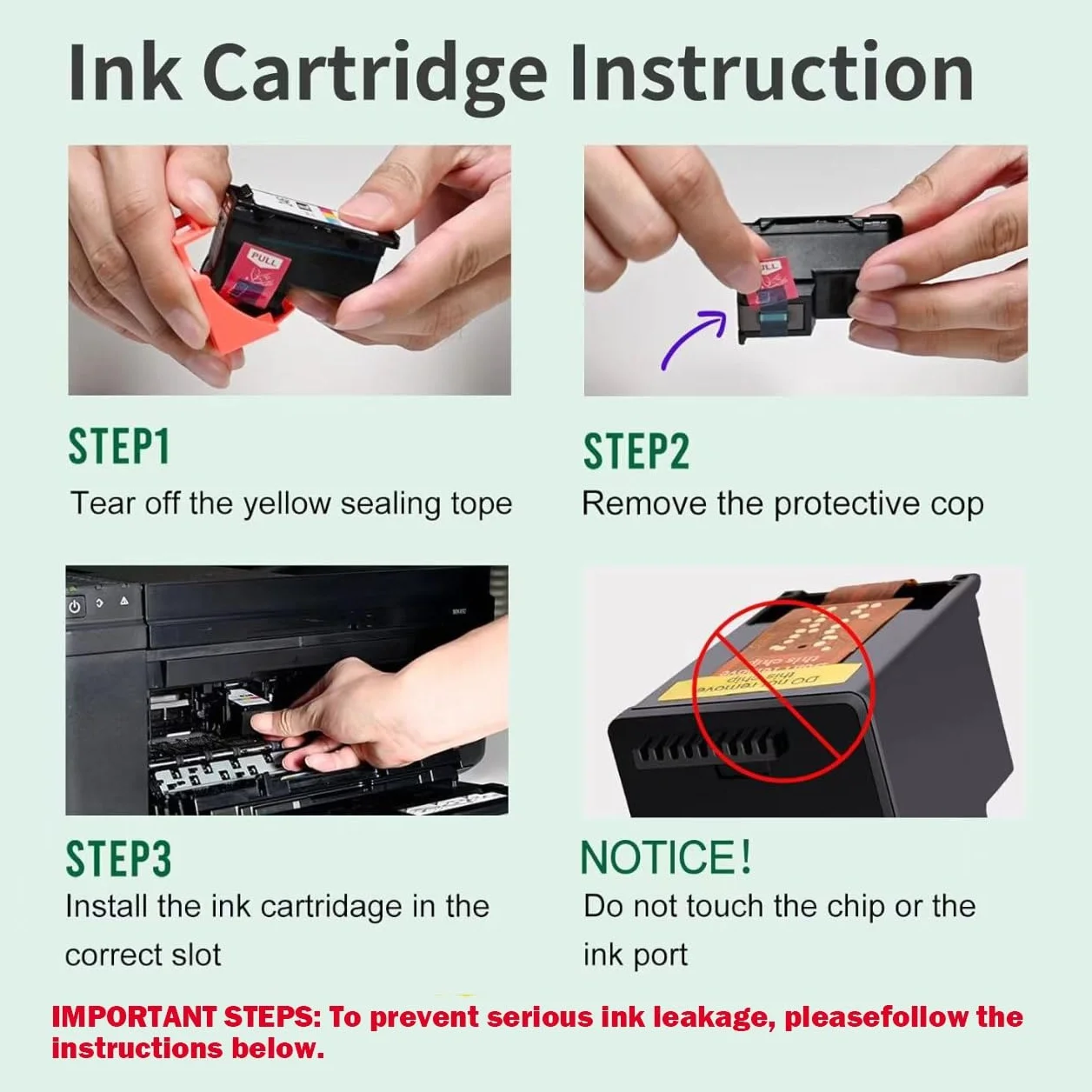 Cartuchos de Tinta Compatibles HP 301 XL 301XL para DeskJet Envy OfficeJet 2-Pack