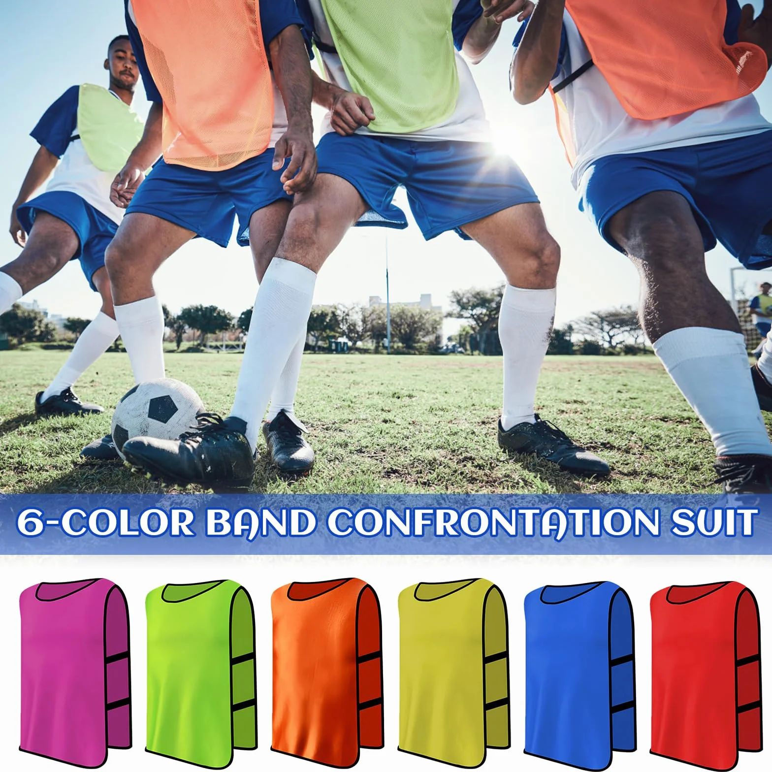 Chalecos de Entrenamiento Peto Deportivo Fútbol Baloncesto Rugby Talla XL Azul