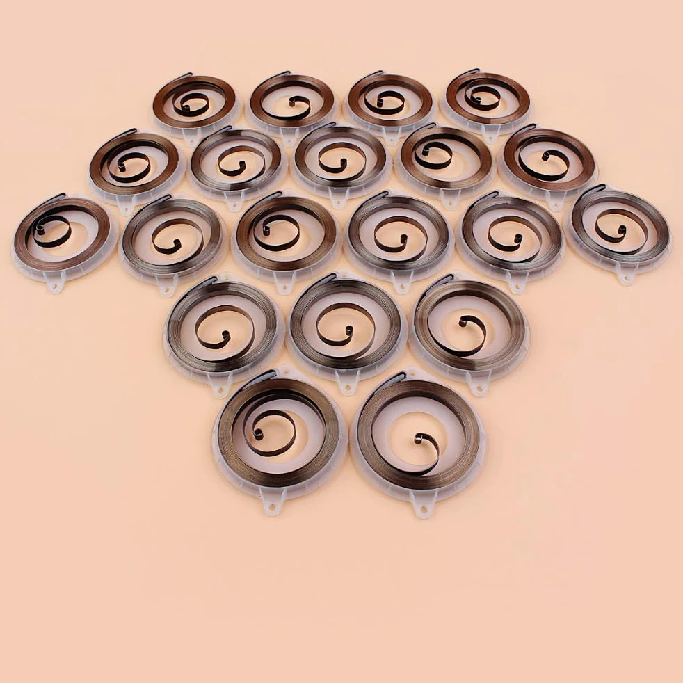Tiempo Beixi 20pcs / Lot de la Motosierra del arrancador de Retroceso del Resorte Compatible con Husqvarna 445 Reemplazo 450 455 460 461 Gas Motosierra Piezas 537 24 17-01