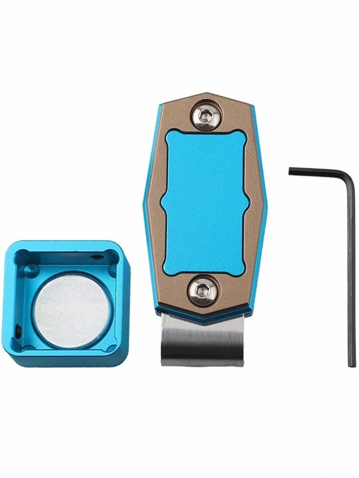 Niceminiwall Soporte magnético para tiza de billar con clip para cinturón azul