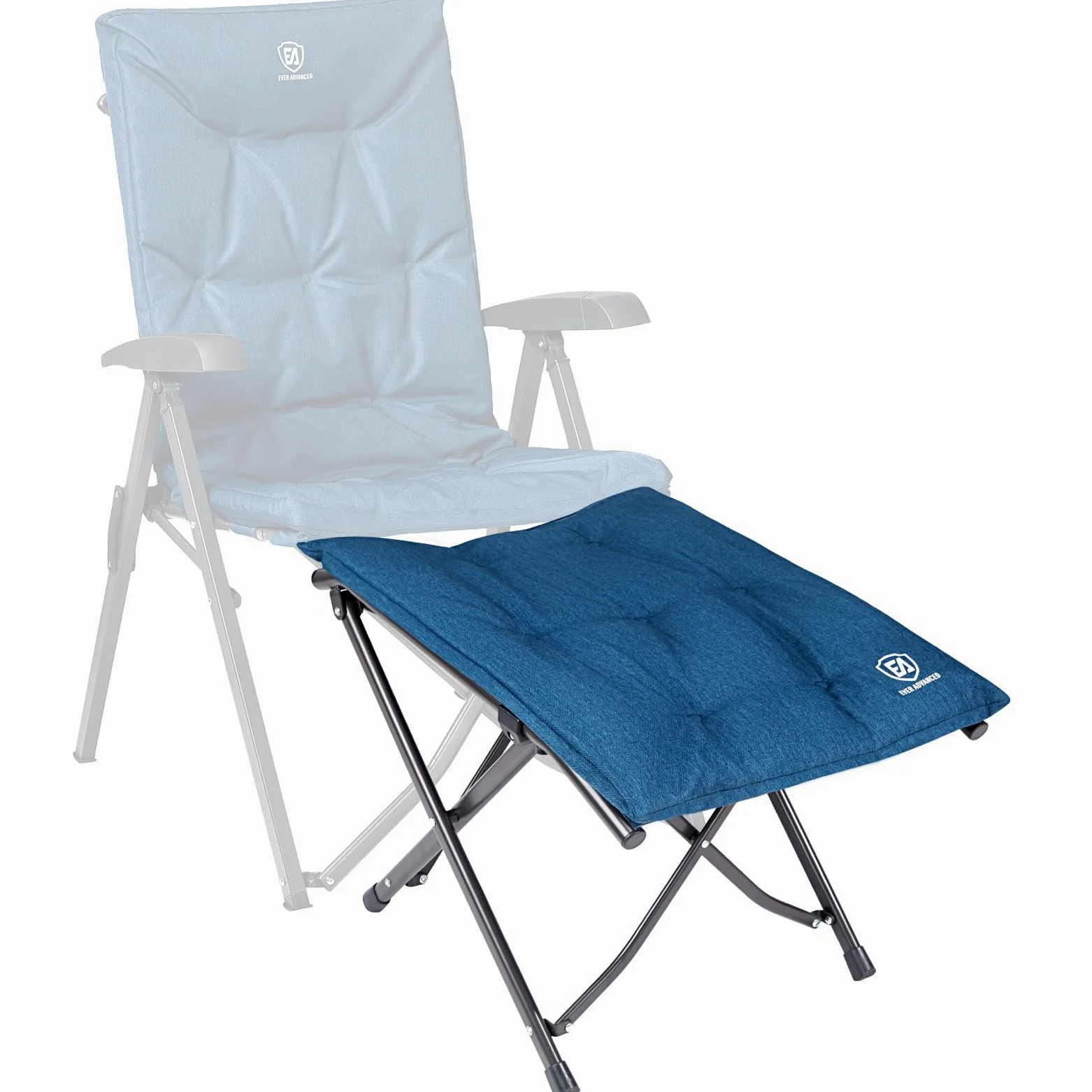 EVER ADVANCED Reposapiés plegable para camping otomanas ergonómicas con bolsa de transporte ligero
