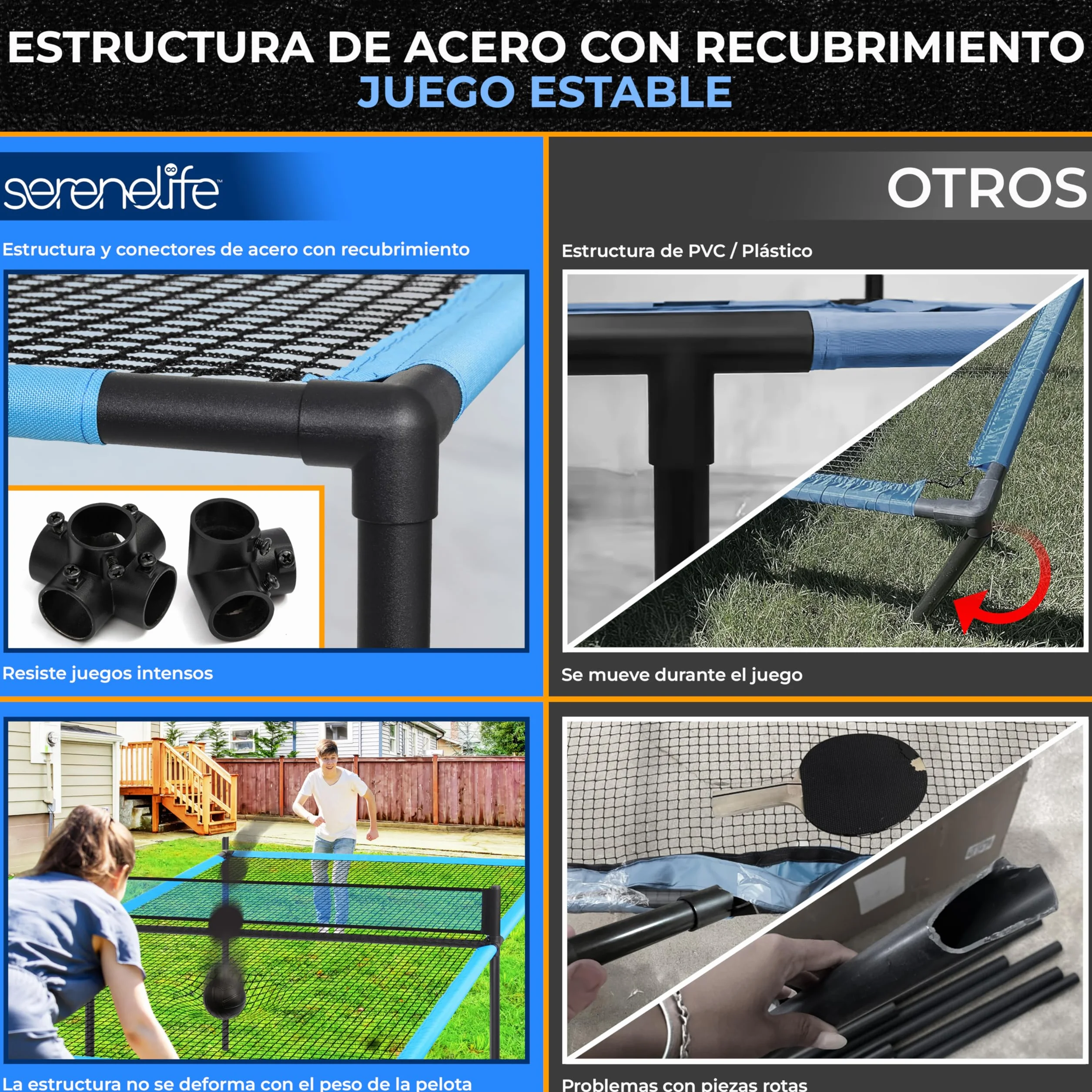 Serenelife Mesa de Ping Pong Plegable Portatil con Red