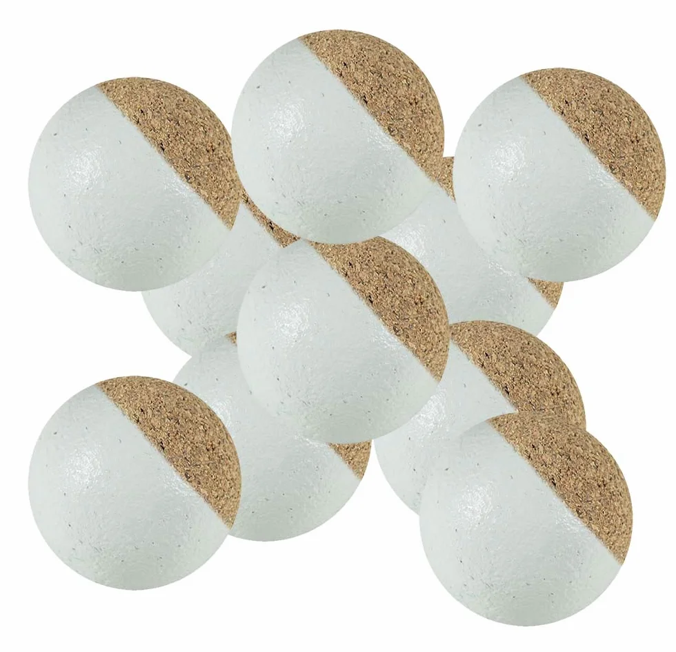 Manuel Gil Bola de Futbolín de Corcho Blanca 34 mm 13 g Pack 10 Unidades
