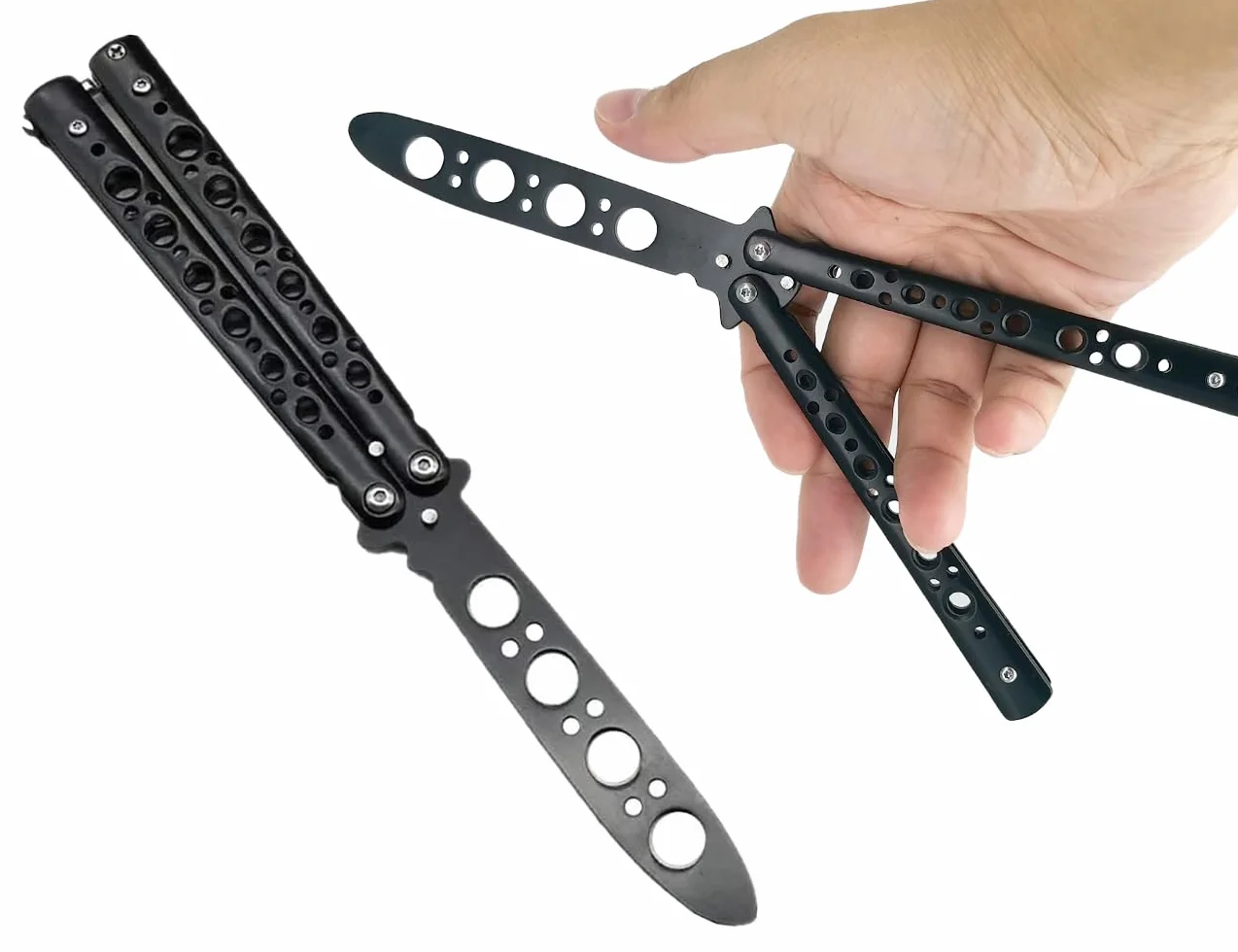 ZoeTekway Cuchillo mariposa entrenador placa roma negro