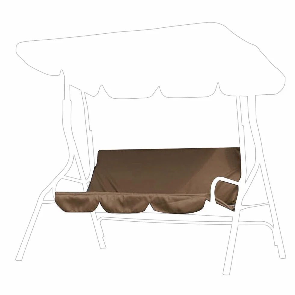 Focket Cojín para Asiento de Columpio, 150 x 150 x 10 cm, Tela Impermeable, Funda de cojín para Asiento de Columpio de 3 plazas, Buena Permeabilidad al Gas, para Patio y jardín (marrón)