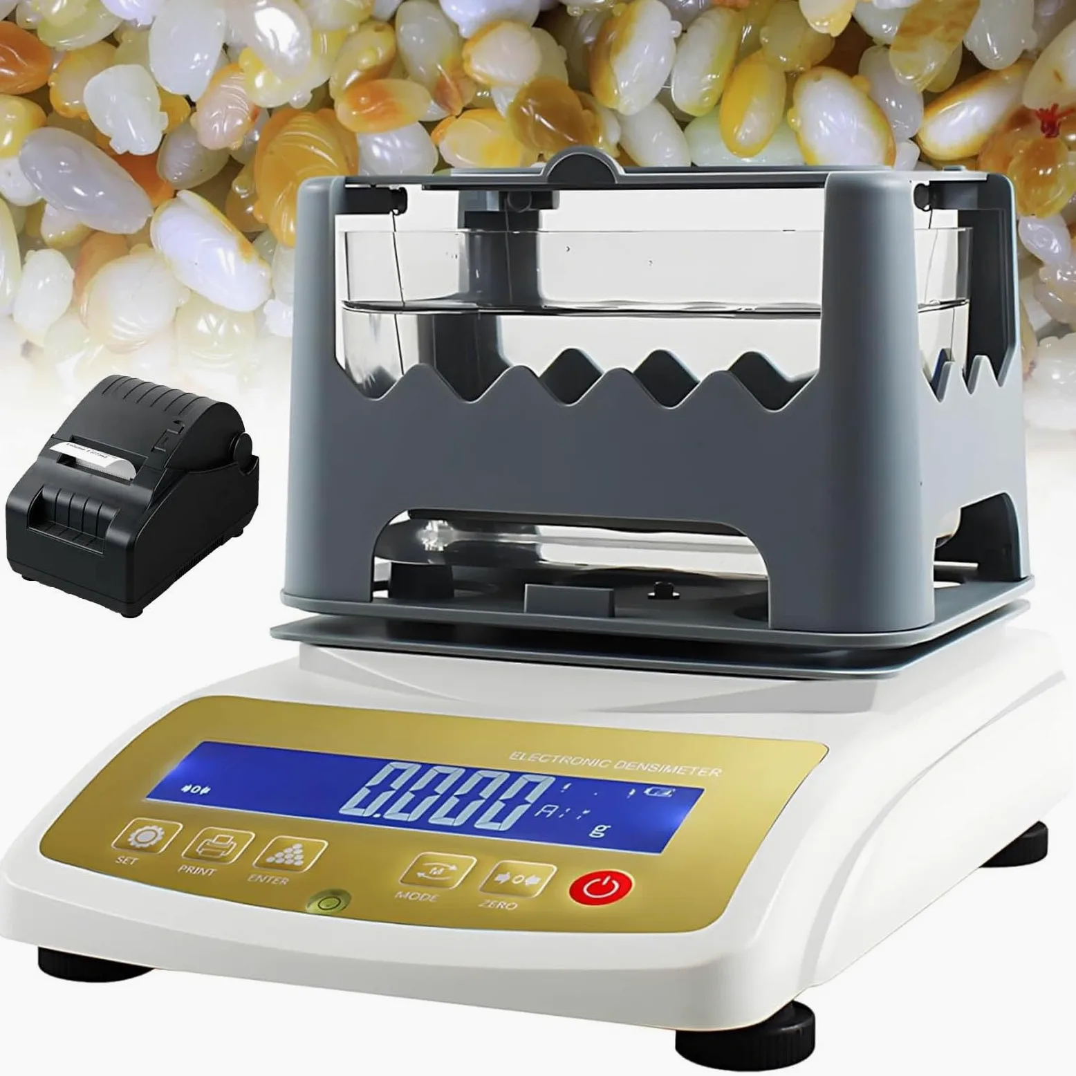 Probador de pureza de oro con pantalla LCD, máquina de prueba de metales preciosos, medidor de densidad de platino, prueba de pureza de joyería de 0,001 g para laboratorio y joyería