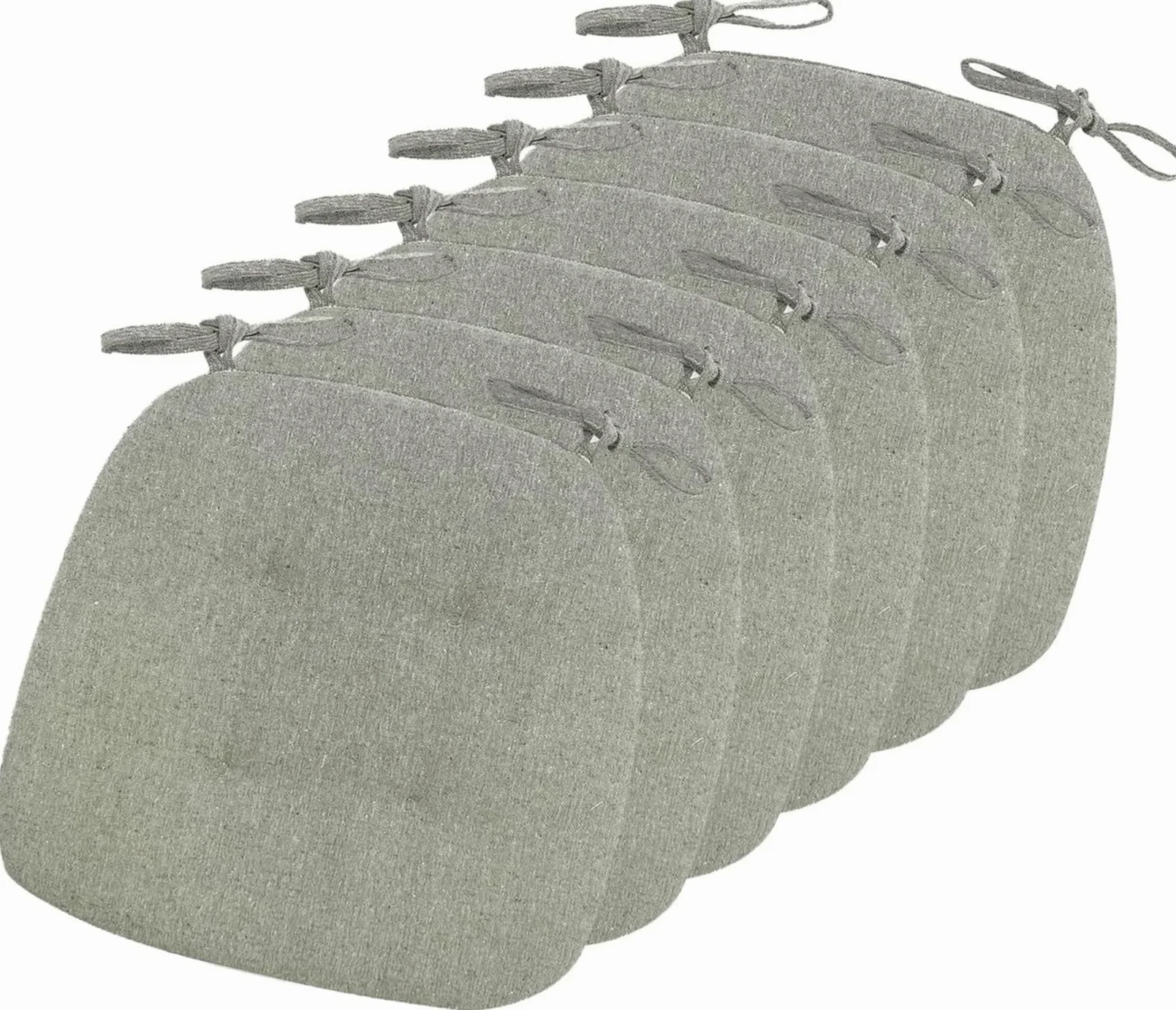 Cojín para Silla de Comedor con Lazos, cojín para Asiento de Cocina con Forma de Herradura, Almohadillas para Silla de Comedor, se Pueden Usar de Doble Cara